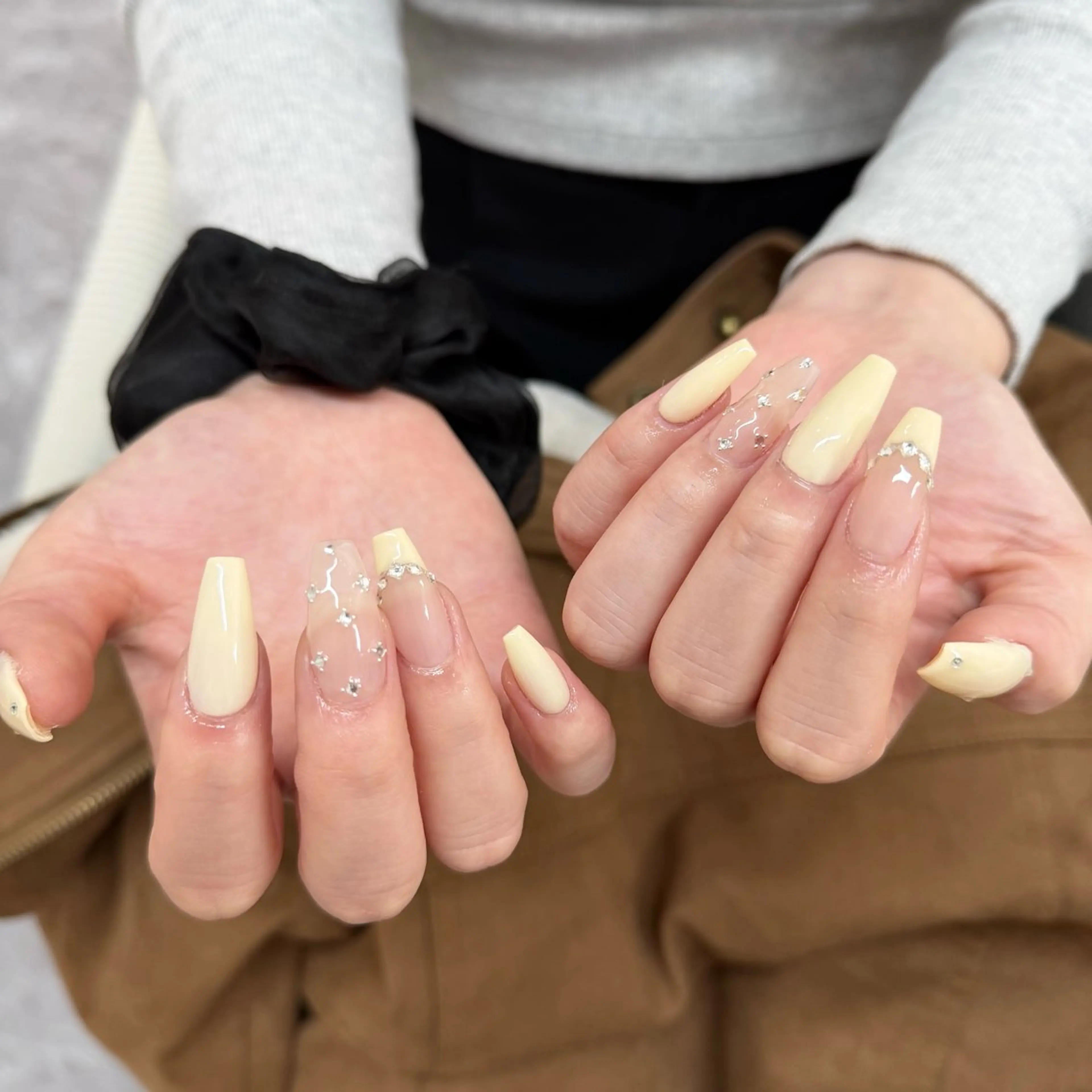 ネイル キラキラネイル 韓国ネイル ロングネイル ワンホンネイル ハンドネイル Josie nail salonのネイルデザイン
