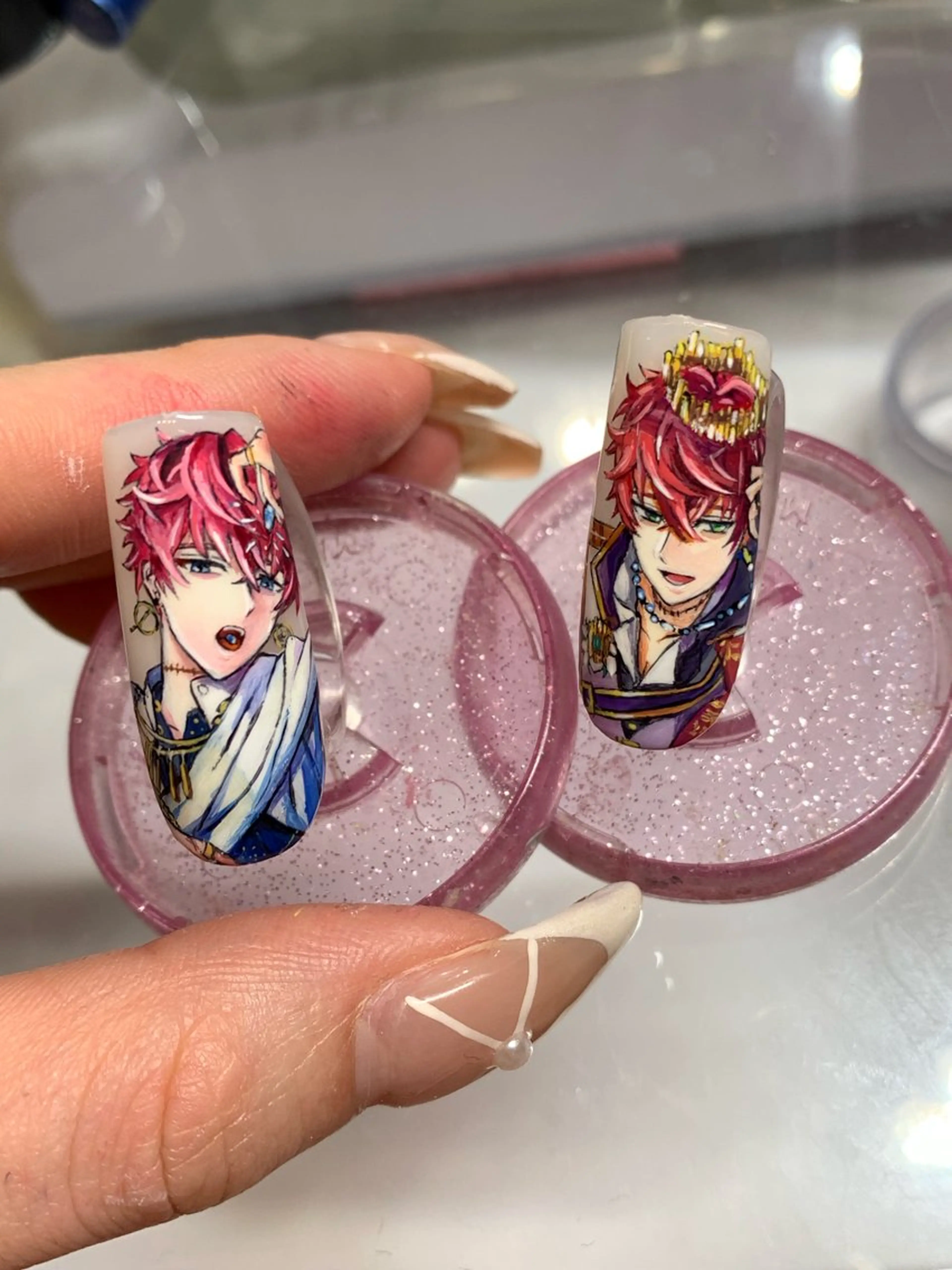 ✍️【ハンド】複雑イラストアート1本+お好きなネイル《⭕️オフあり》⚠️1週間前までの予約の写真