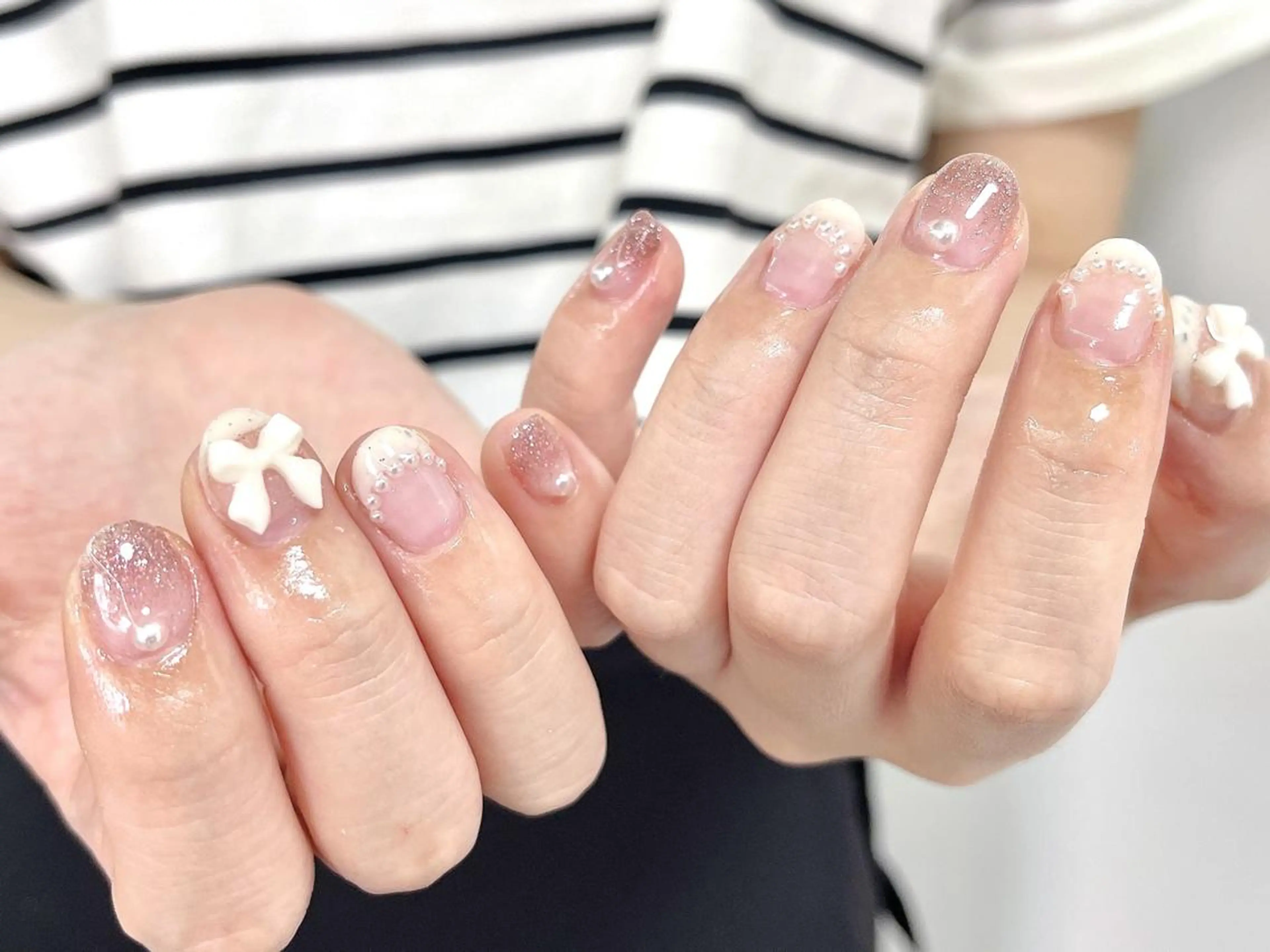 ネイル 🤎mini 🤍可愛らしいネイルのネイルデザイン