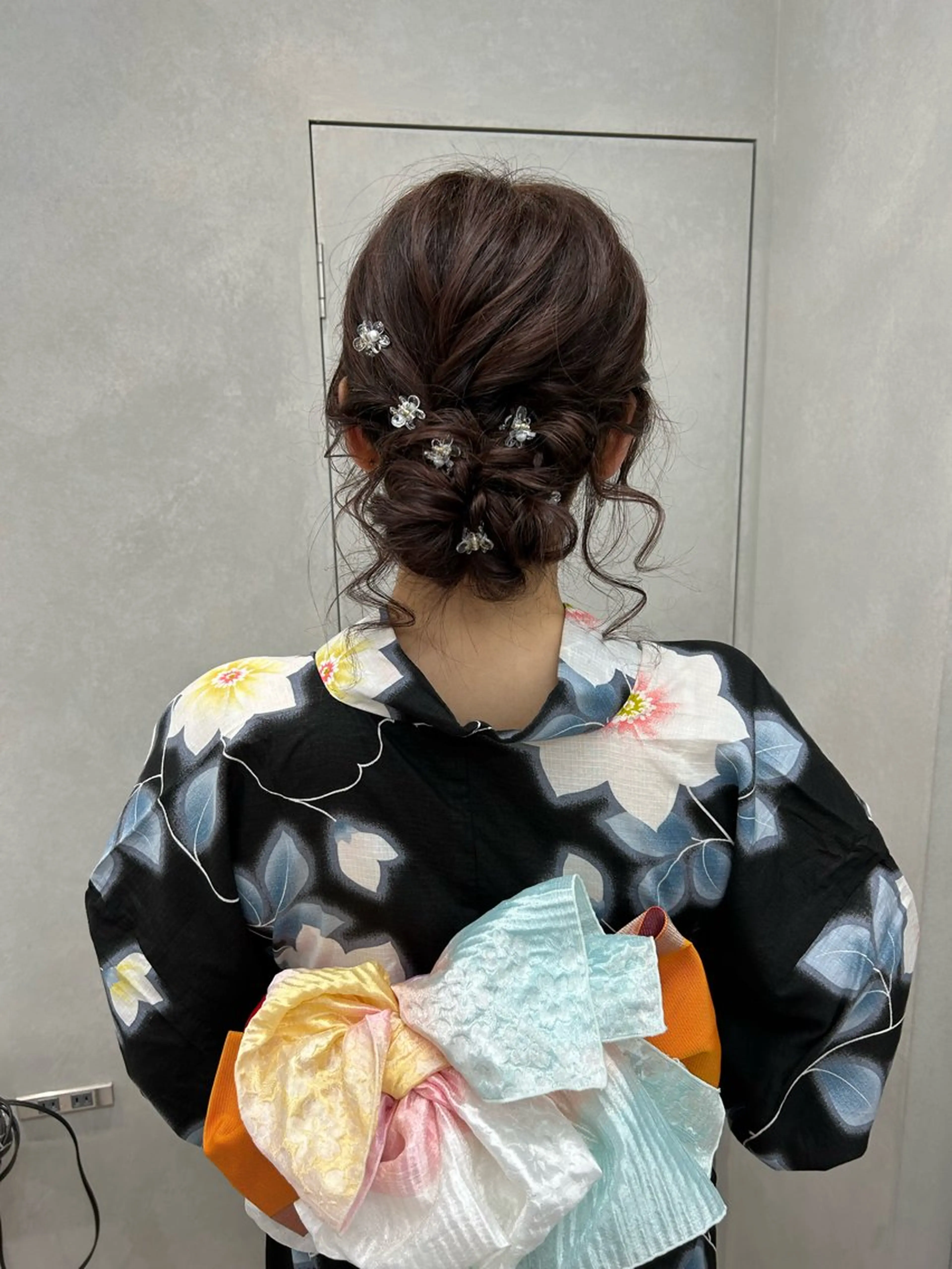 セミロング 卒業式ヘアセット🎀 ヘアアレンジのヘアスタイル