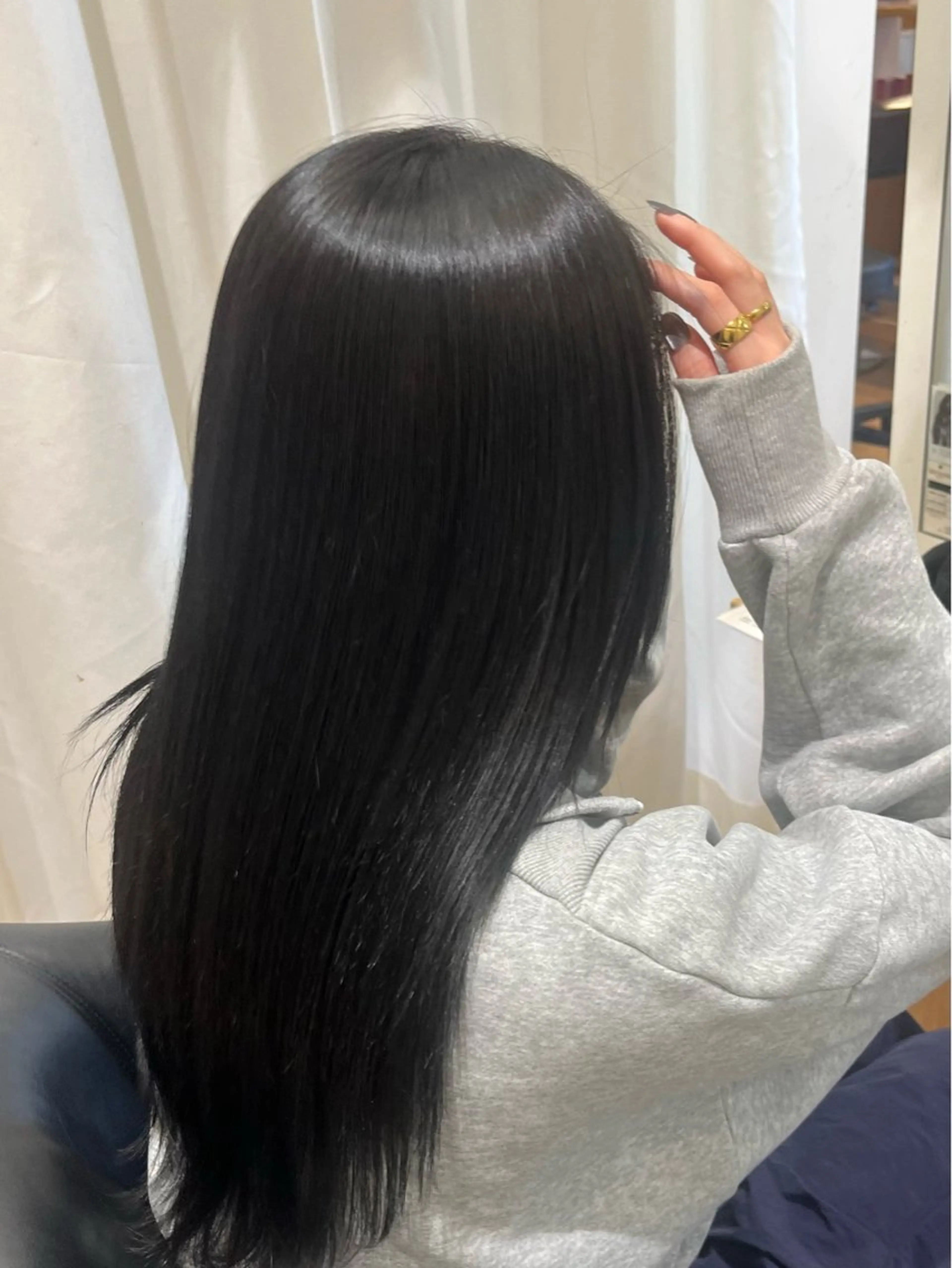 ロング 縮毛矯正 池田 遥香のヘアスタイル