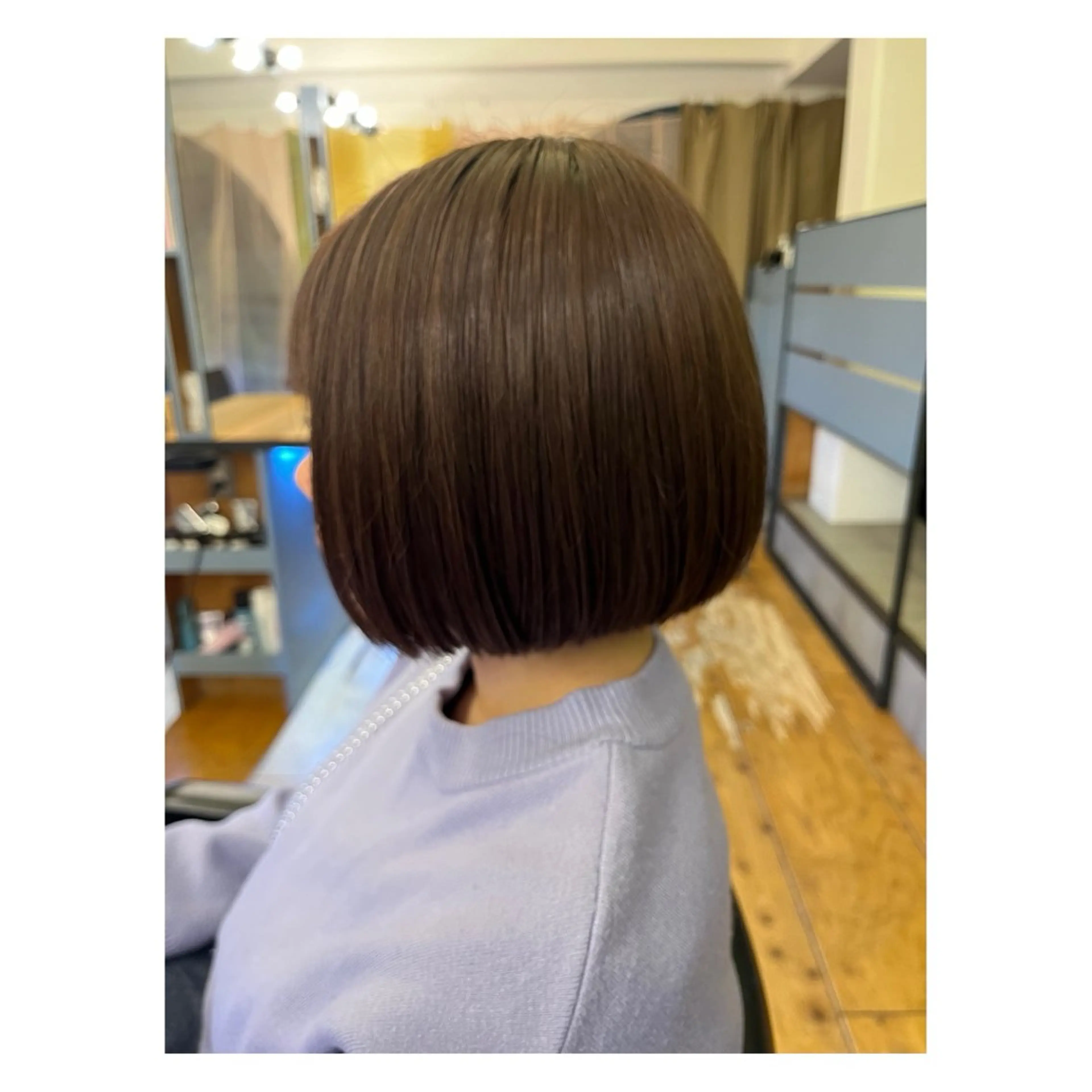 ショート カラー ブラウンカラー ボブ カット ヘアカラー トリートメント Lagom なかだのヘアスタイル