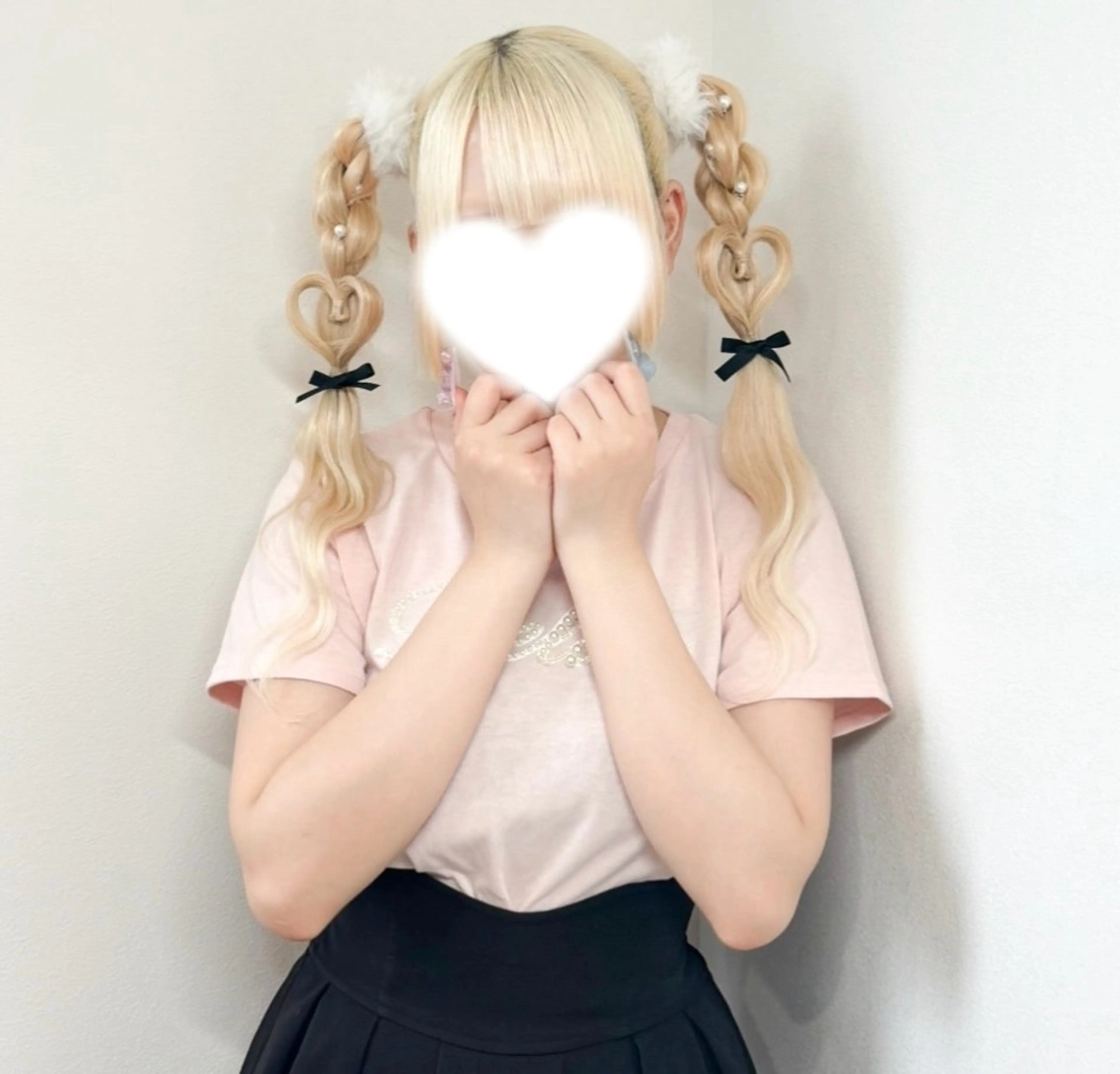 ミディアム ヘアアレンジ 艶髪ハイトーン/ ブロンド/Nagiのヘアスタイル