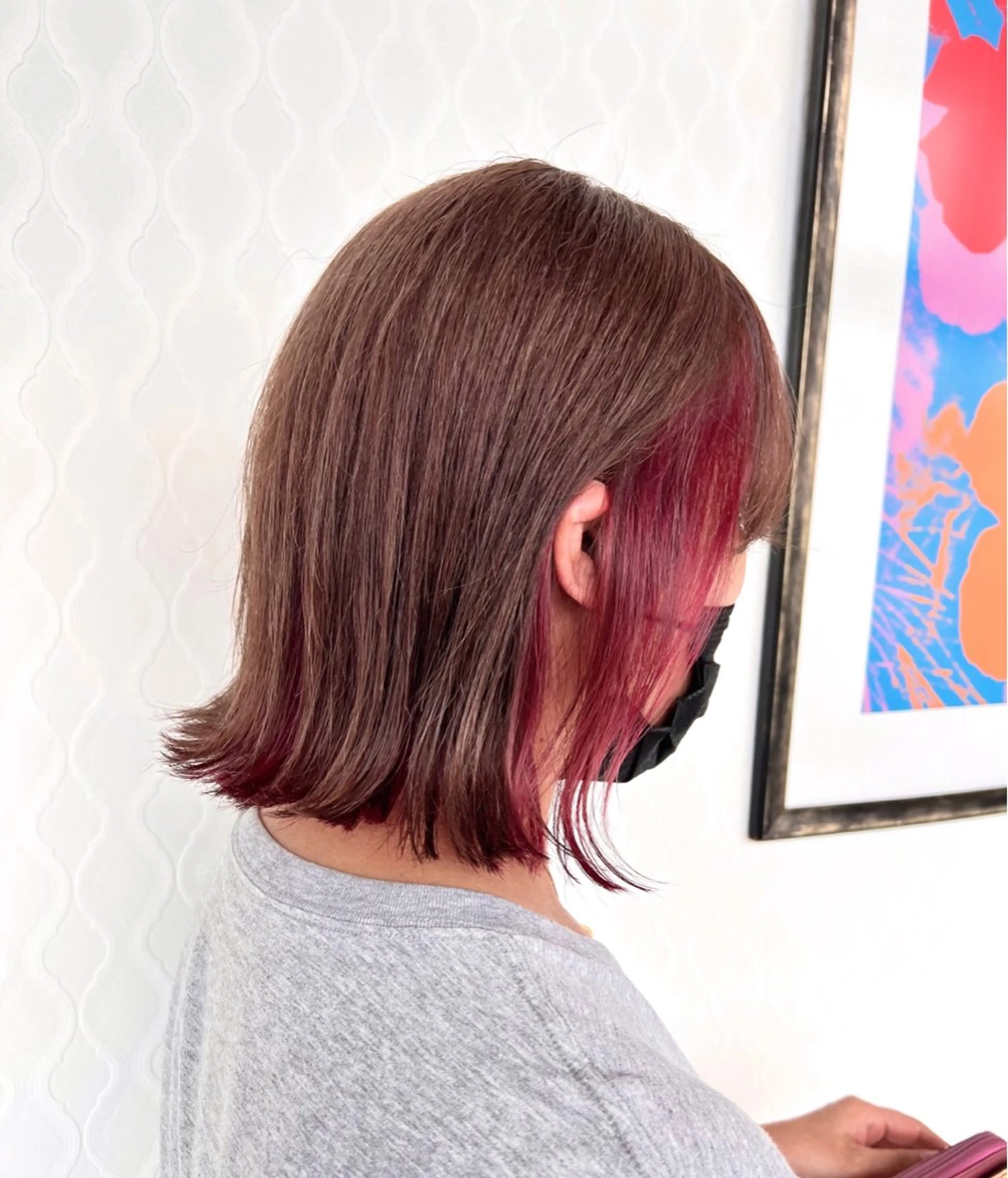 カット＋インナーカラー＋ジュエルカラーの写真