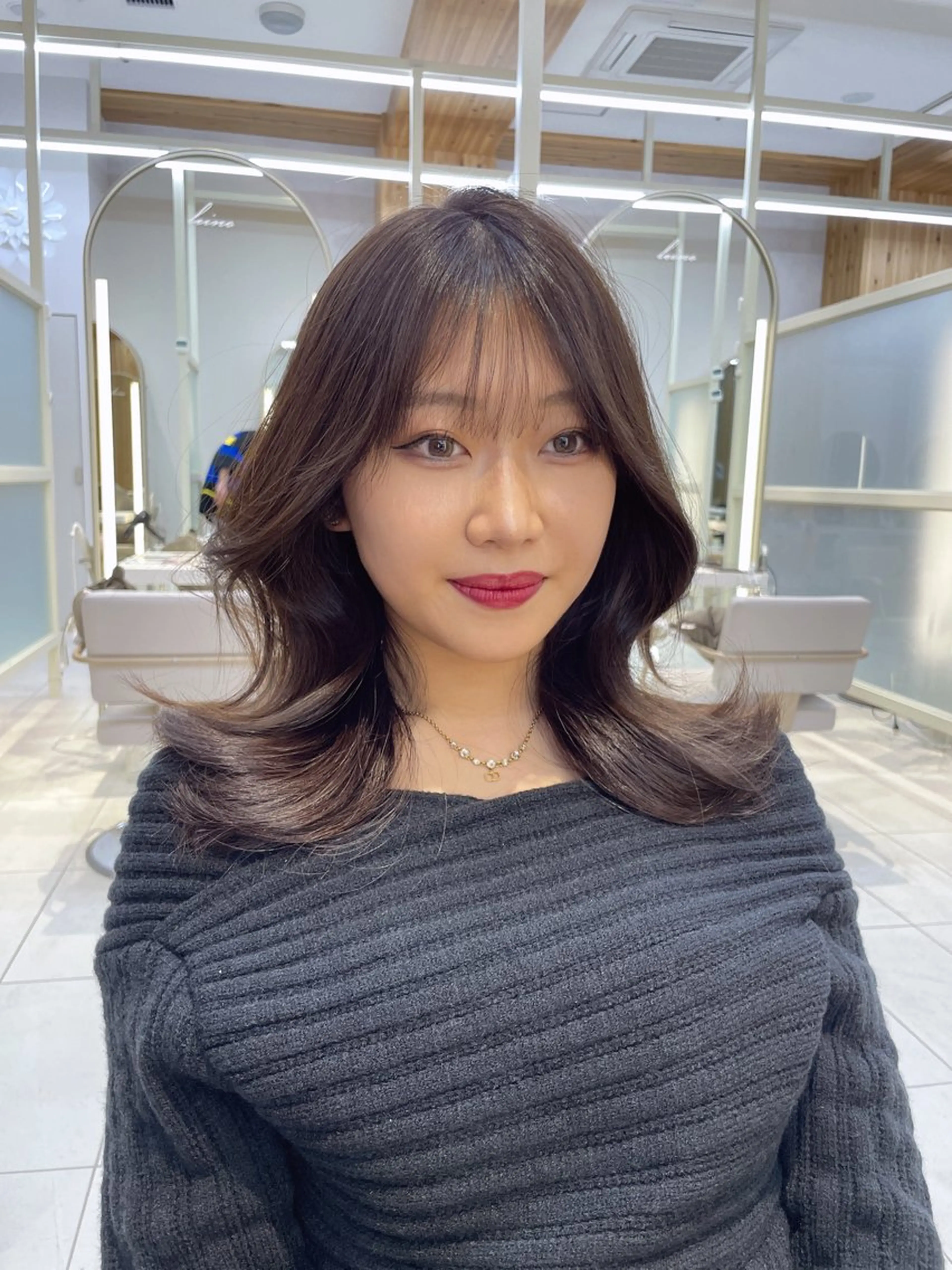 セミロング カット ヘアカラー トリートメント レイヤー/顔周り /透明感/TAKUのヘアスタイル