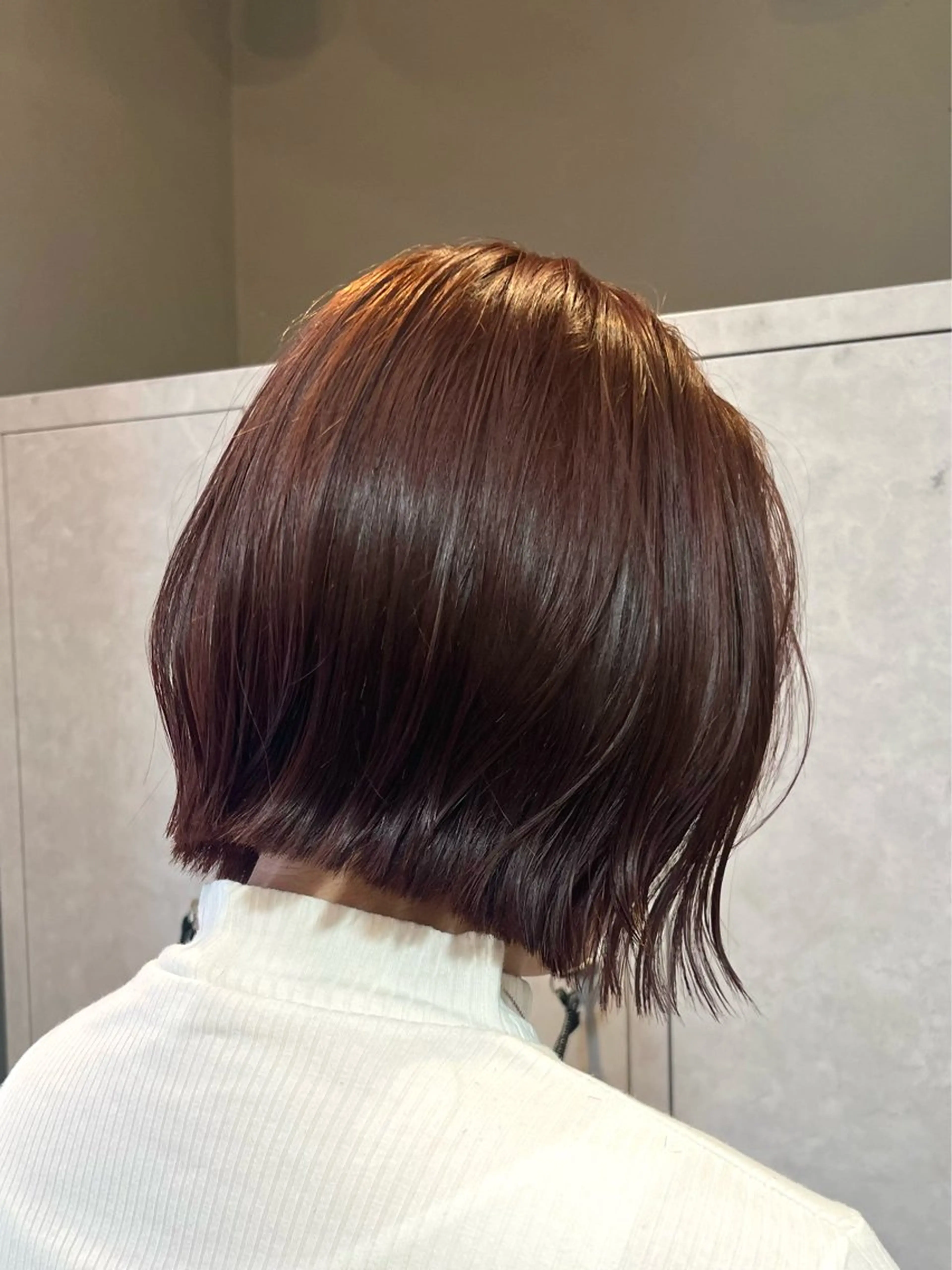 ショート カラー 切りっぱなしボブ ボブ 神戸ボブ✂️ ioe三宮/田 伸佳のヘアスタイル