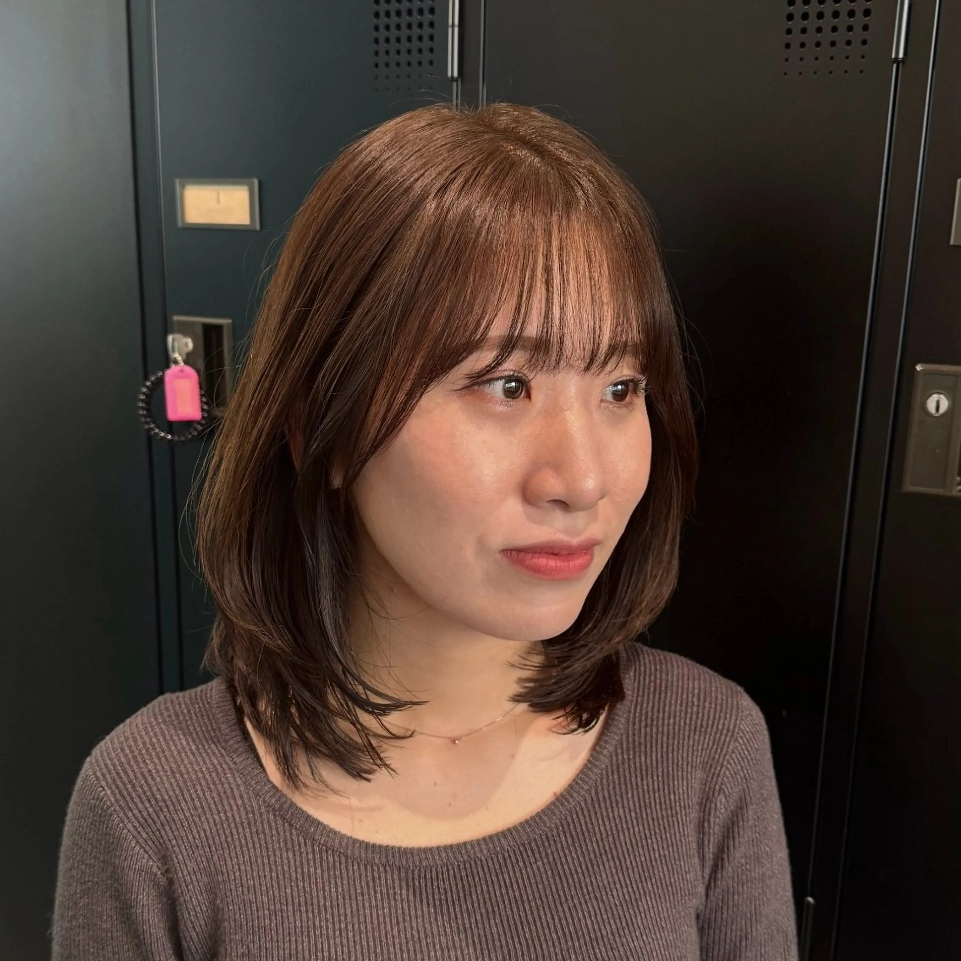 ミディアム カラー 韓国ヘア AINA🐱のヘアスタイル