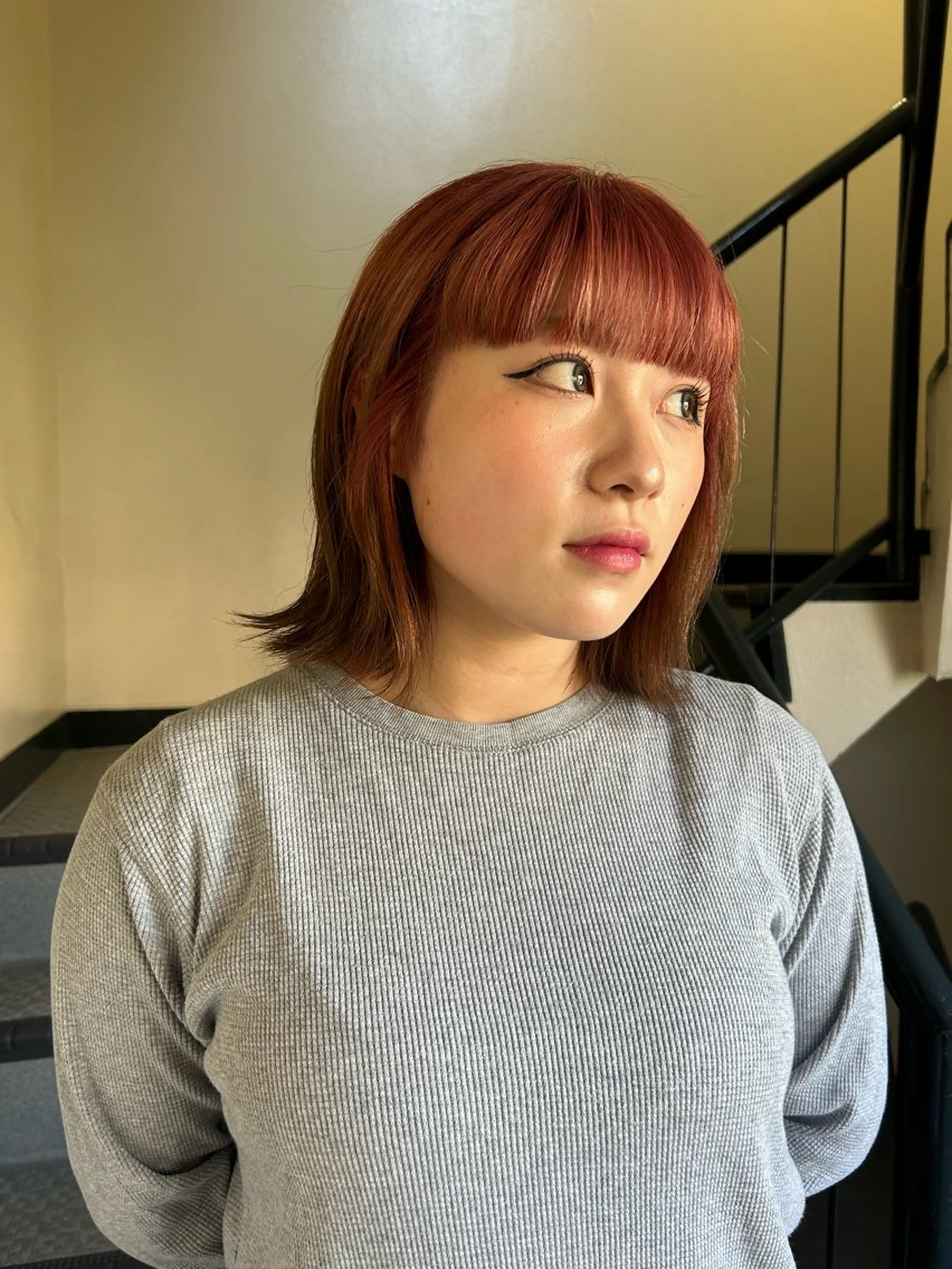 ミディアム カラー ヘアカラー ☕️結【suii.】 ボブ/ヘアセット☕️のヘアスタイル