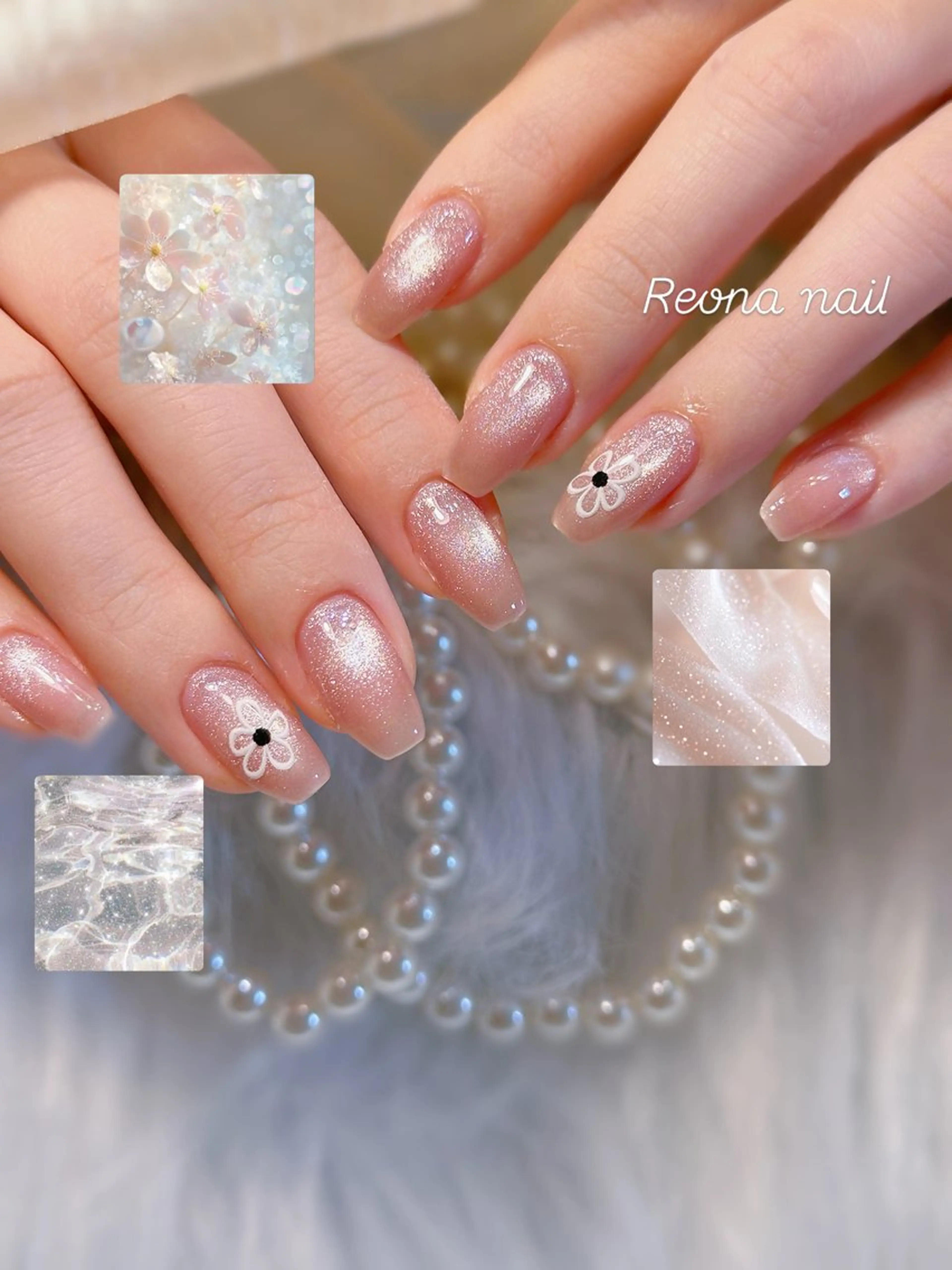 ネイル ジェルネイル ハート マグネットネイル ミラーネイル パラジェル ハンドネイル Reona Nailのネイルデザイン