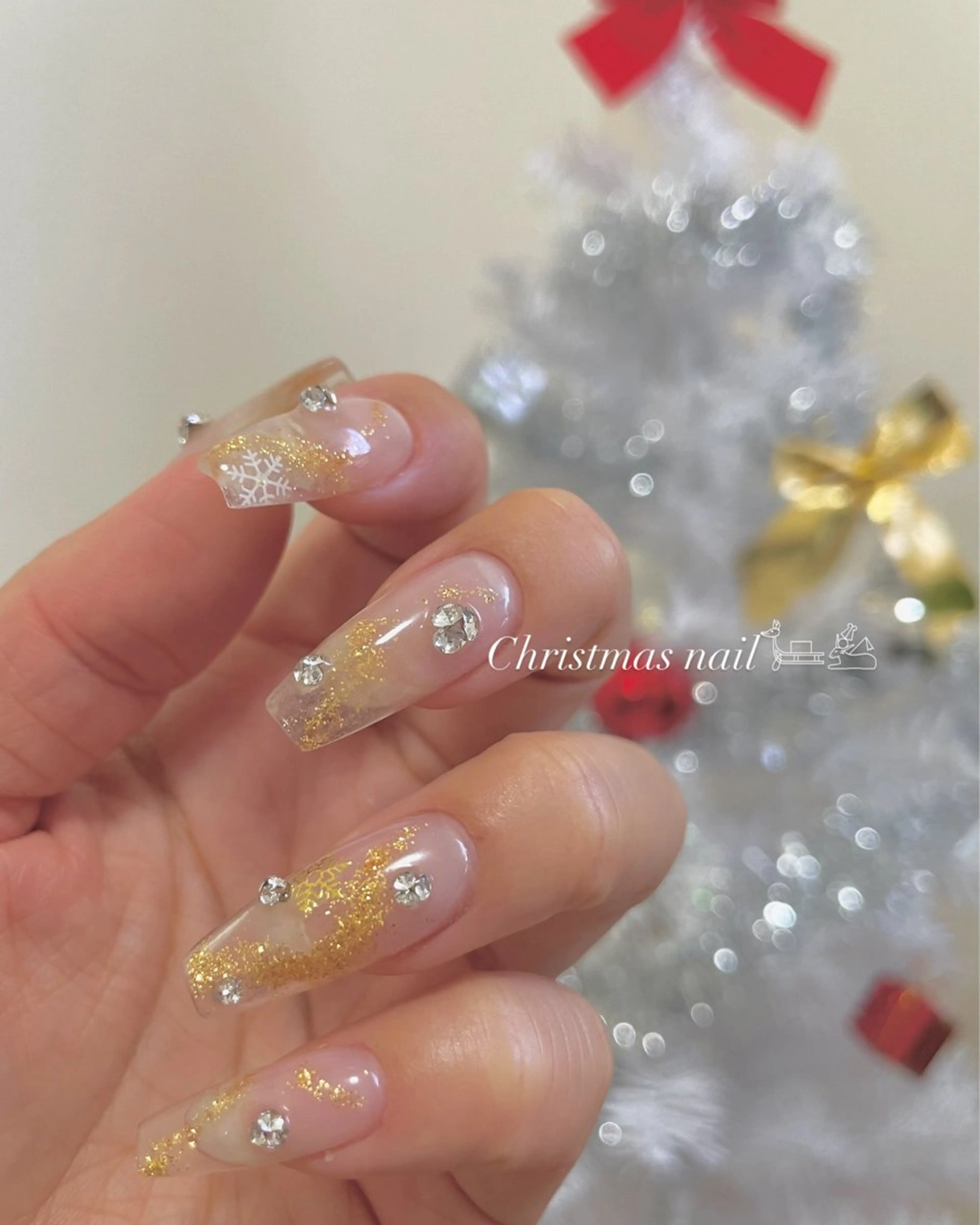 ネイル 冬ネイル クリスマス ハンドネイル NailSalon _Amulet_のネイルデザイン