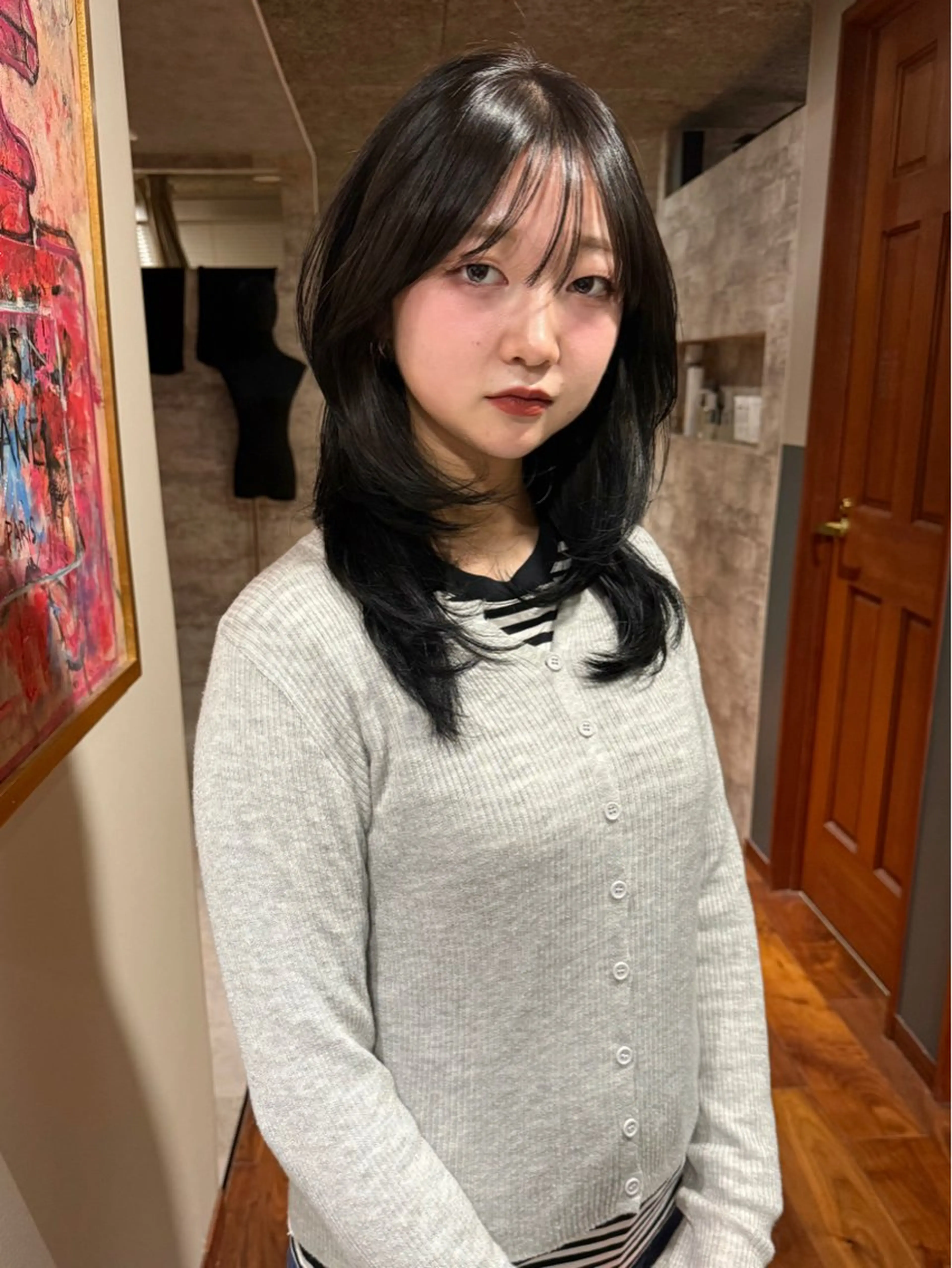 ミディアム カラー 似合わせカット カット ヘアカラー トリートメント mai / linoah˚✧のヘアスタイル