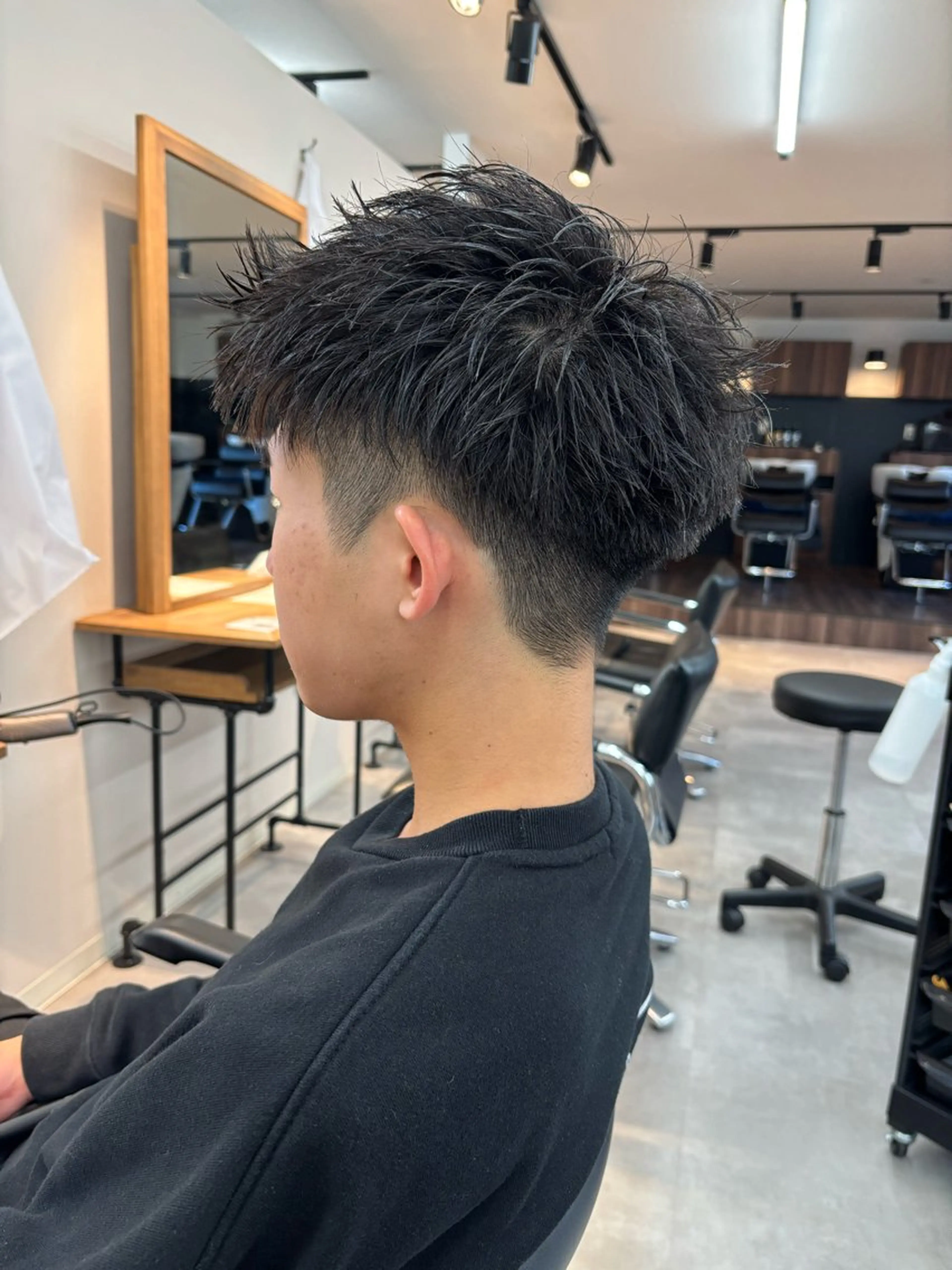 メンズ メンズショート ツーブロック カット 保立/フェザーパーマ /メンズカット千葉のヘアスタイル