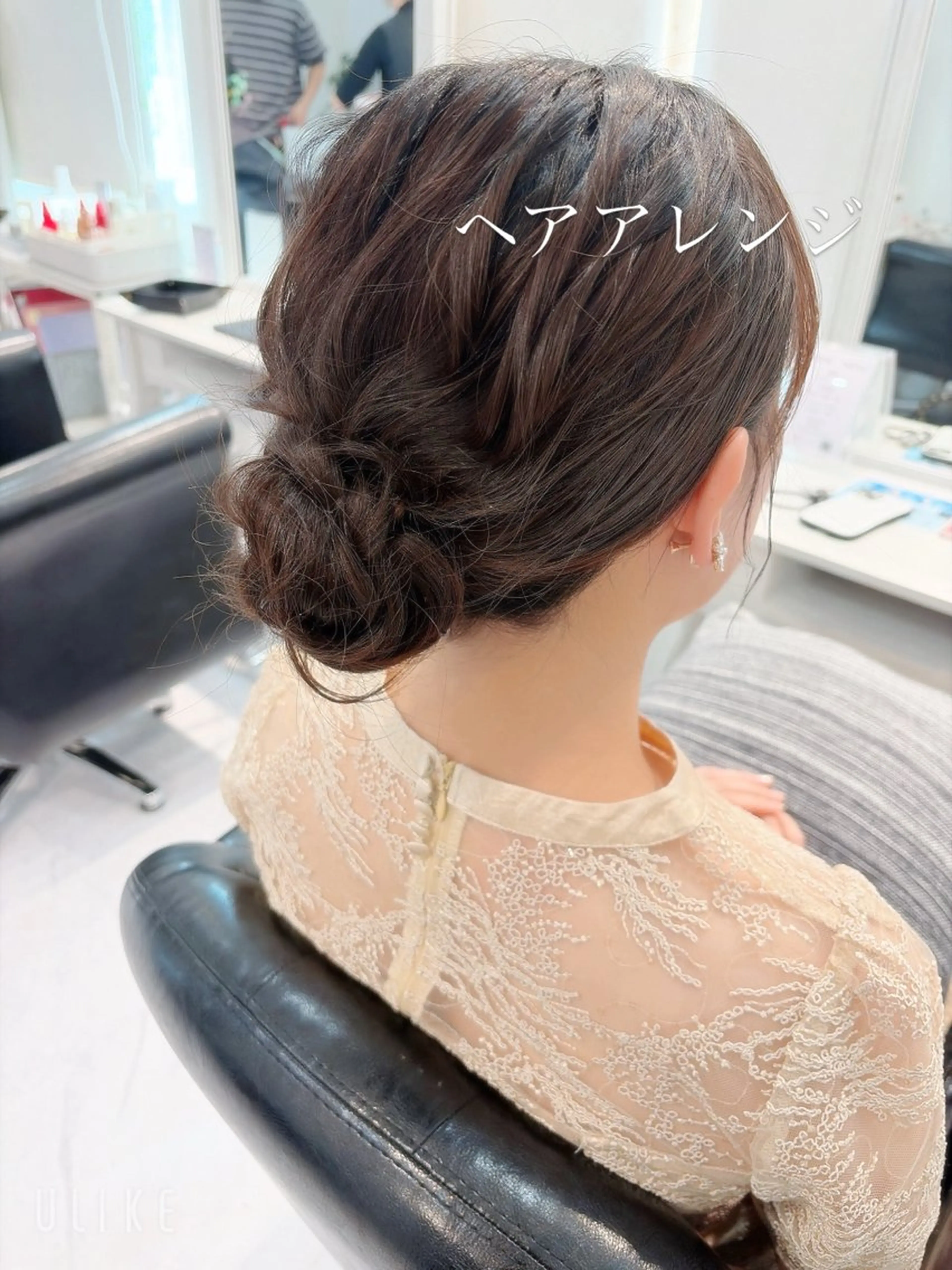 ミディアム ヘアセット うえ はらのヘアスタイル