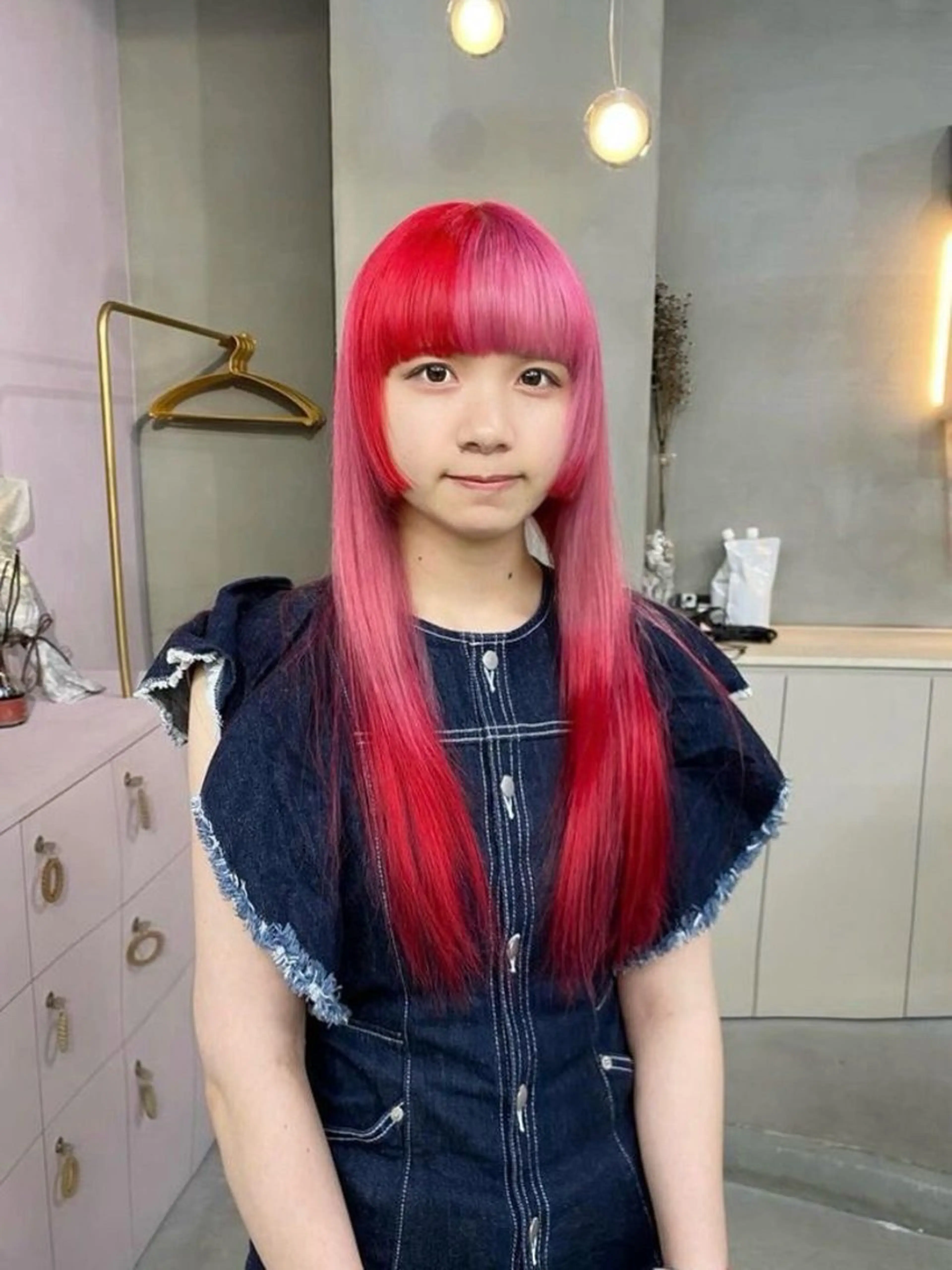 ロング カラー ヘアカラー 前橋 姫奈のヘアスタイル