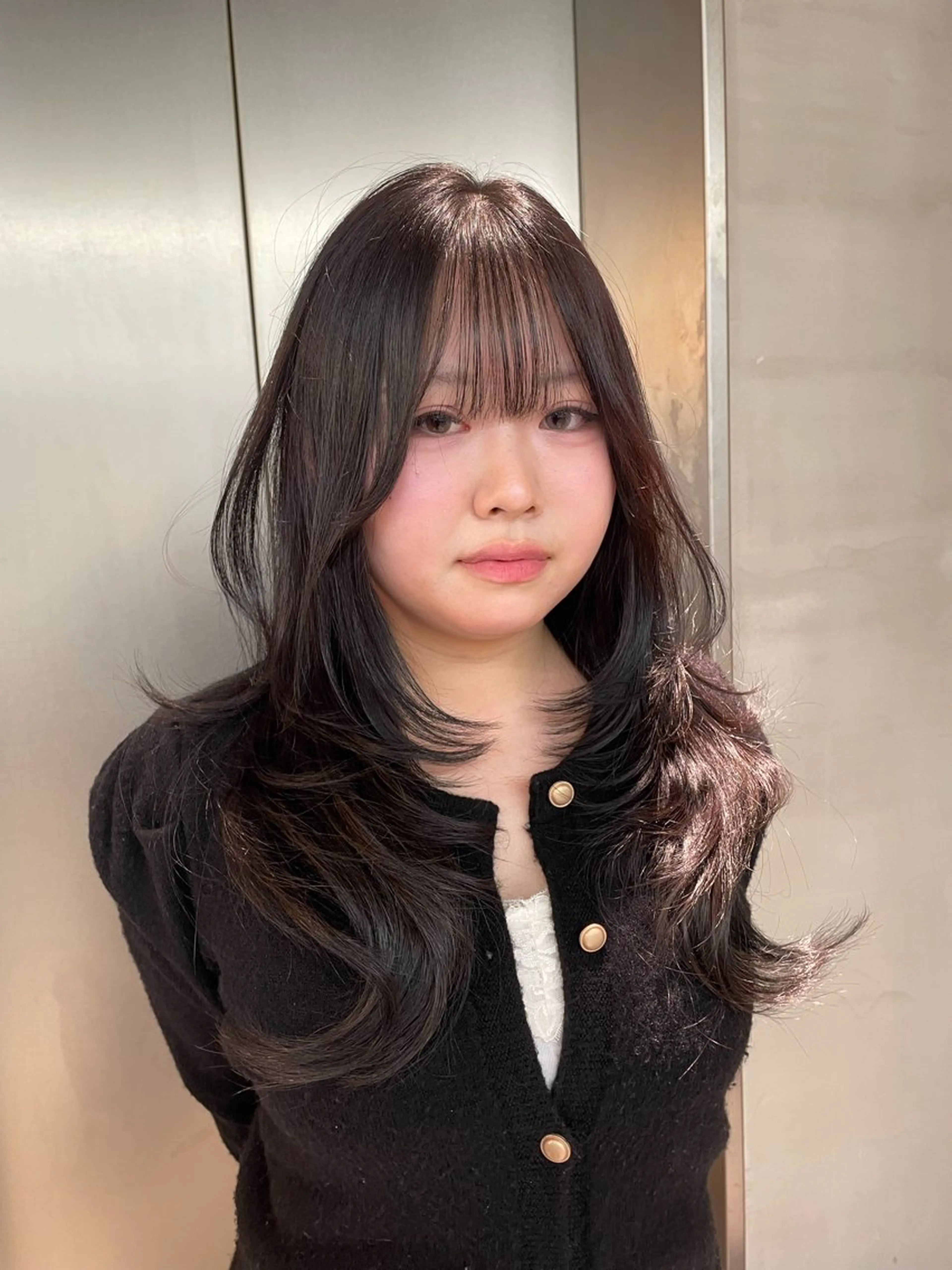 ロング カラー ヘアカラー トリートメント ヘアセット 韓国ヘア/レイヤー Londエレンのヘアスタイル