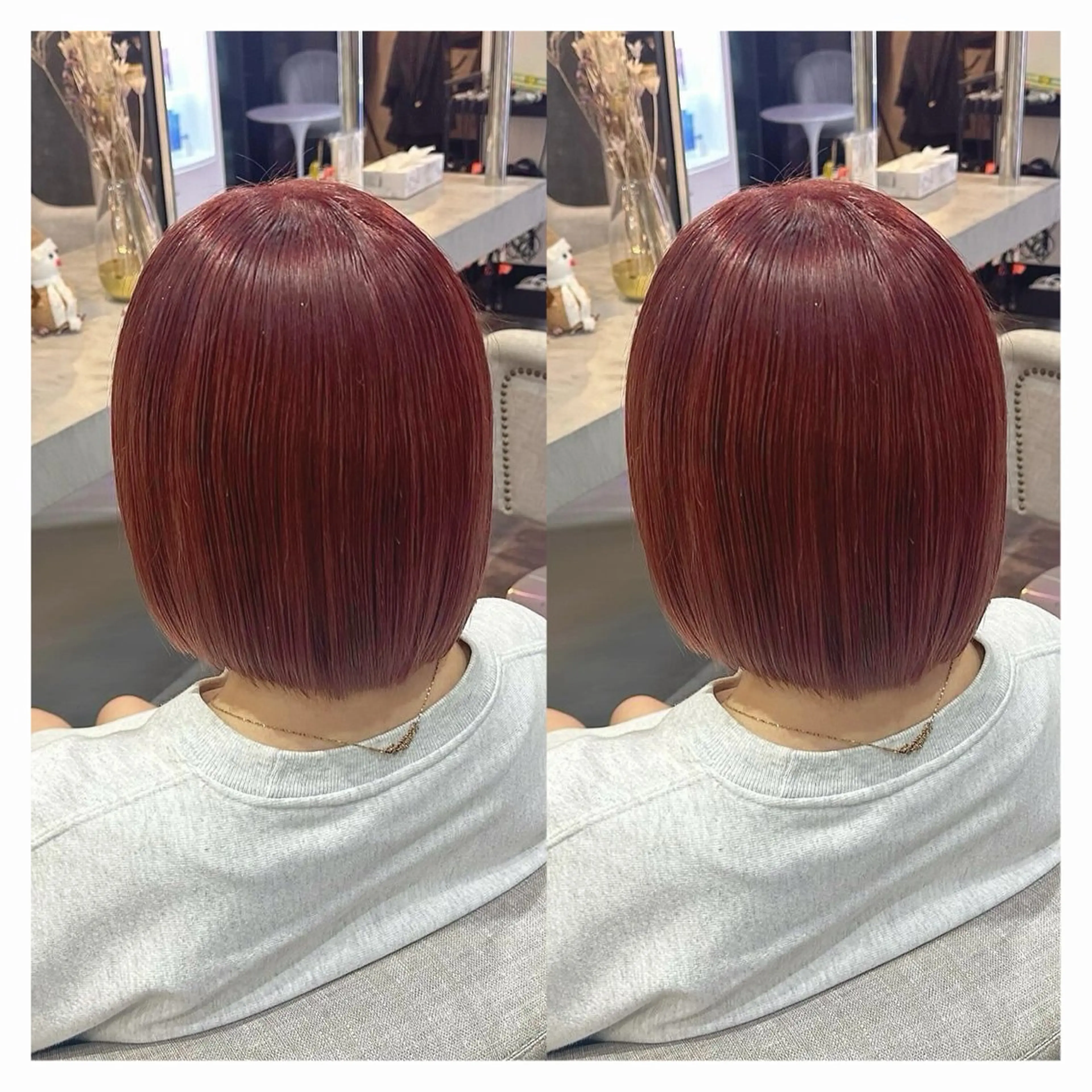 ミディアム カラー 🖤kana/艶髪/ 韓国風暗髪カラー🖤のヘアスタイル