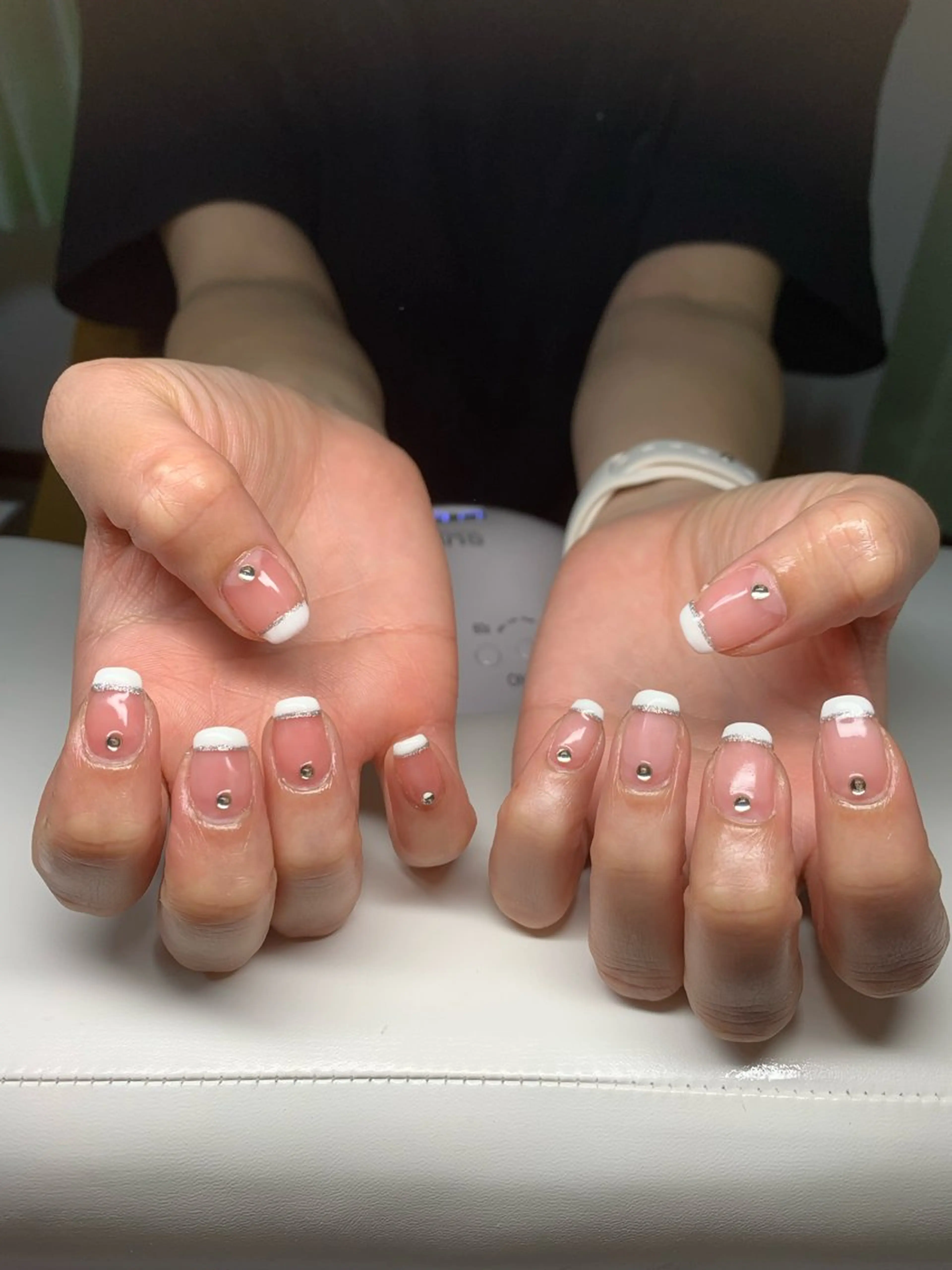 ネイル フレンチネイル ストーンネイル MANA_NAIL このみのネイルデザイン