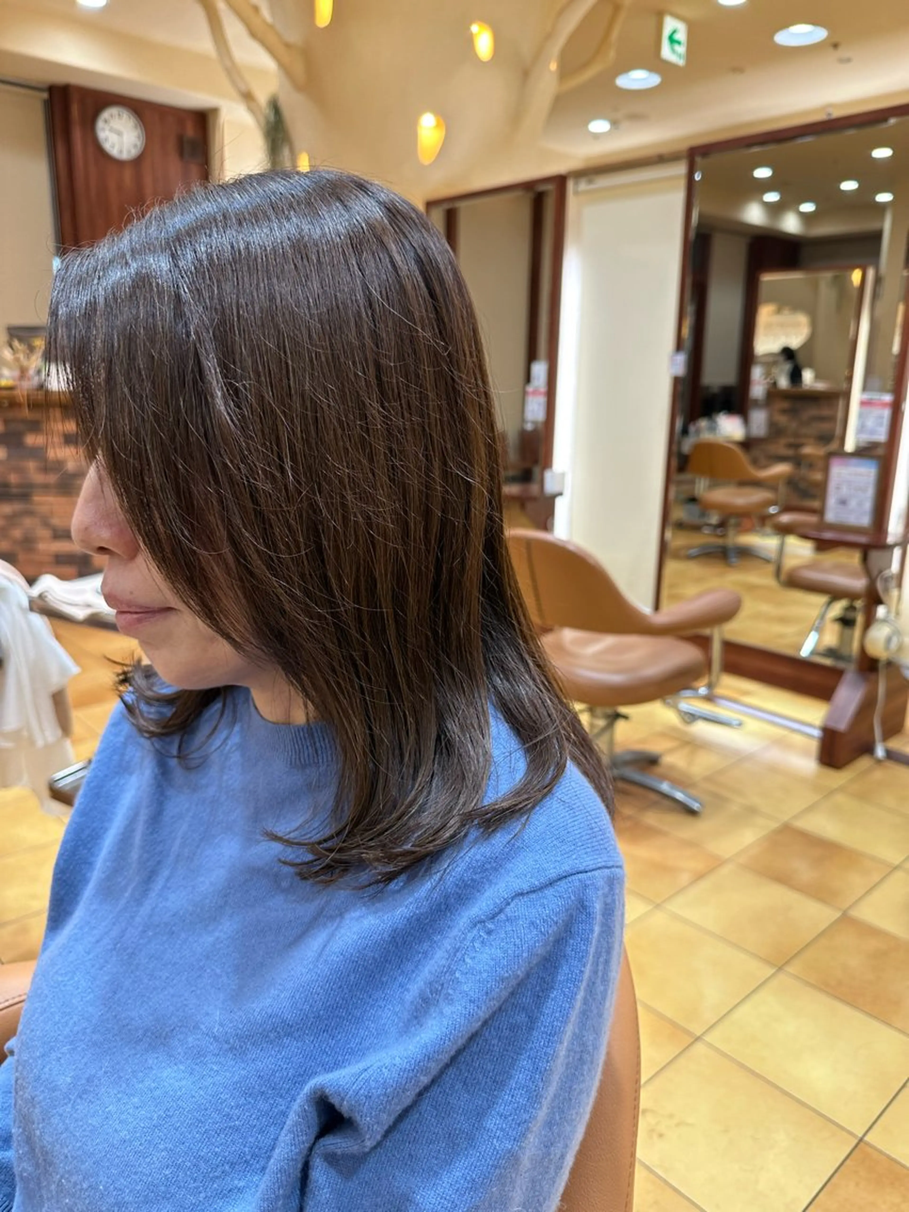 セミロング ボブ/ゆるふわ ボブパーマ/とういのヘアスタイル