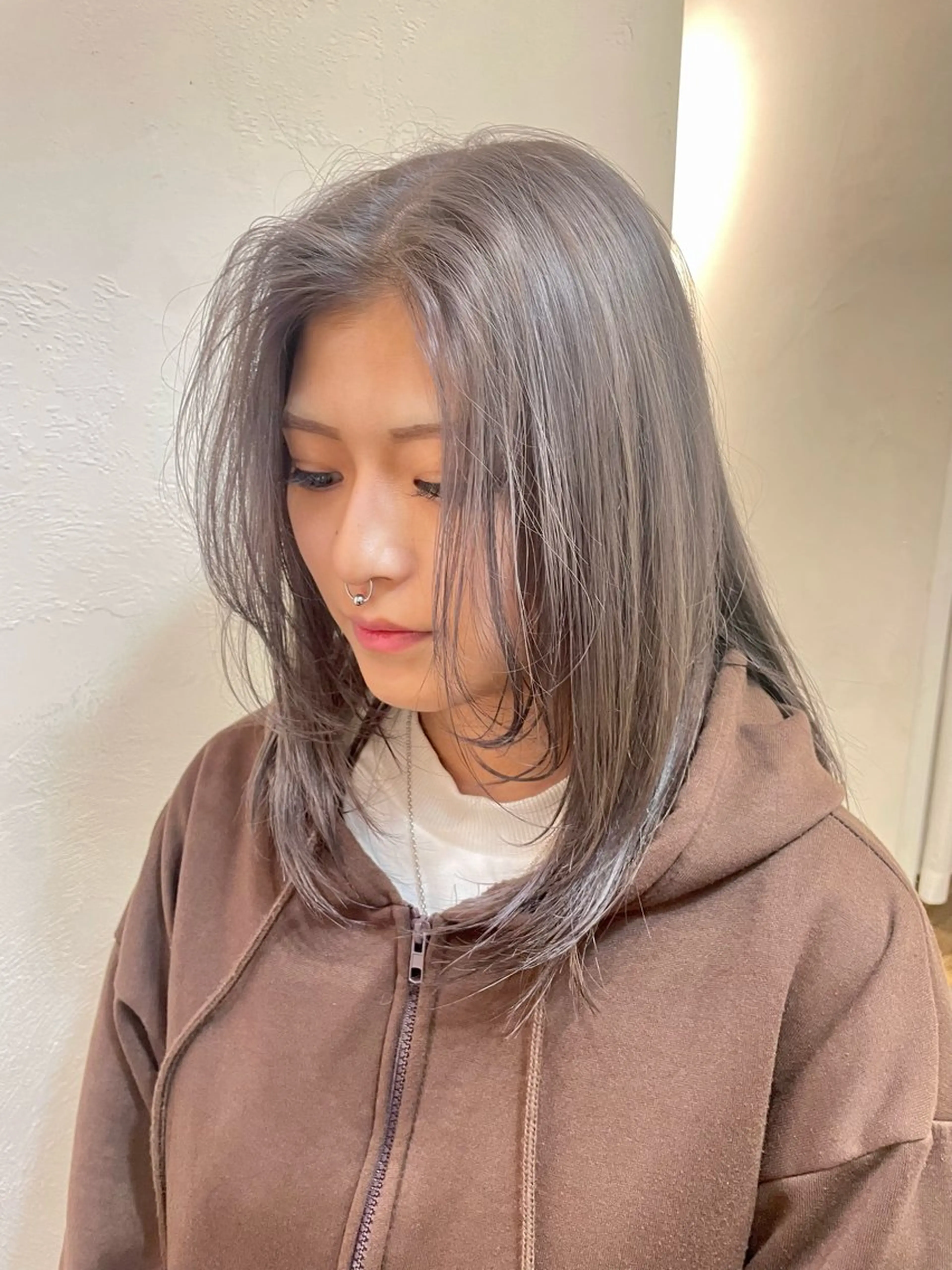 セミロング カラー ヘアカラー トリートメント ケアパーマ/ケアブリ ーチdaisukeのヘアスタイル