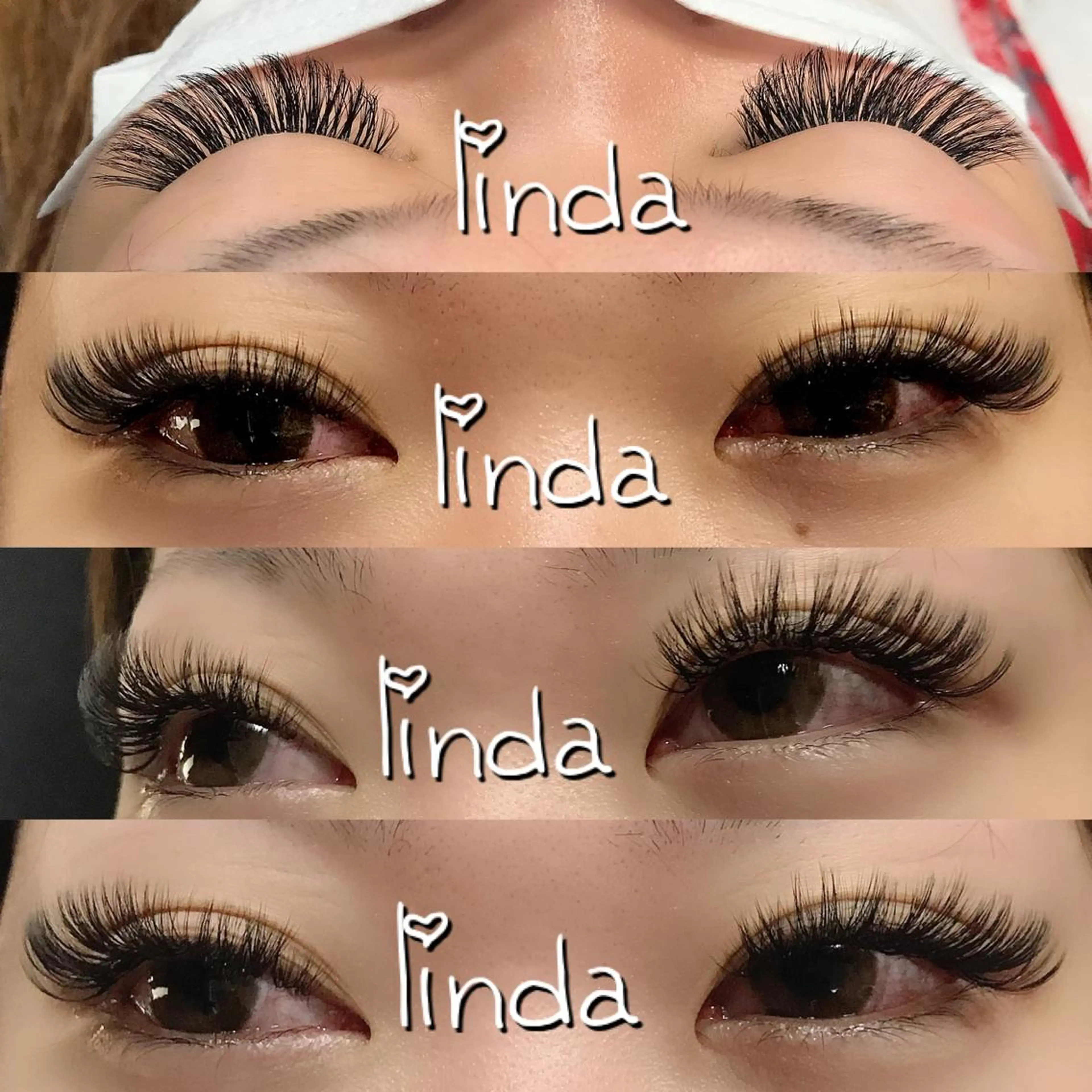 マツエク・マツパ 付け放題 ボリュームラッシュ linda lashesのマツエク・マツパデザイン