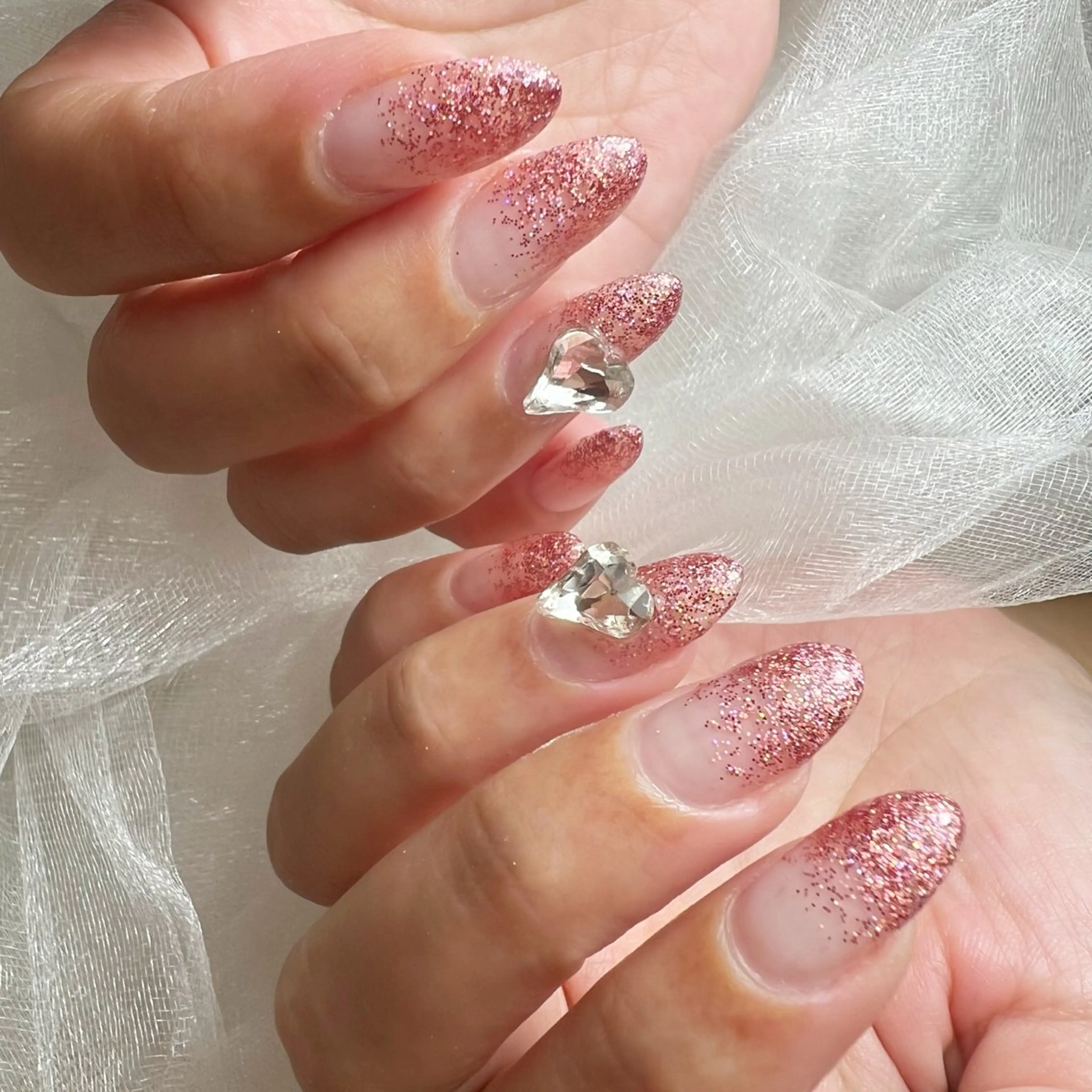 ネイル ハート ハンドネイル Lilibeauty salonのネイルデザイン