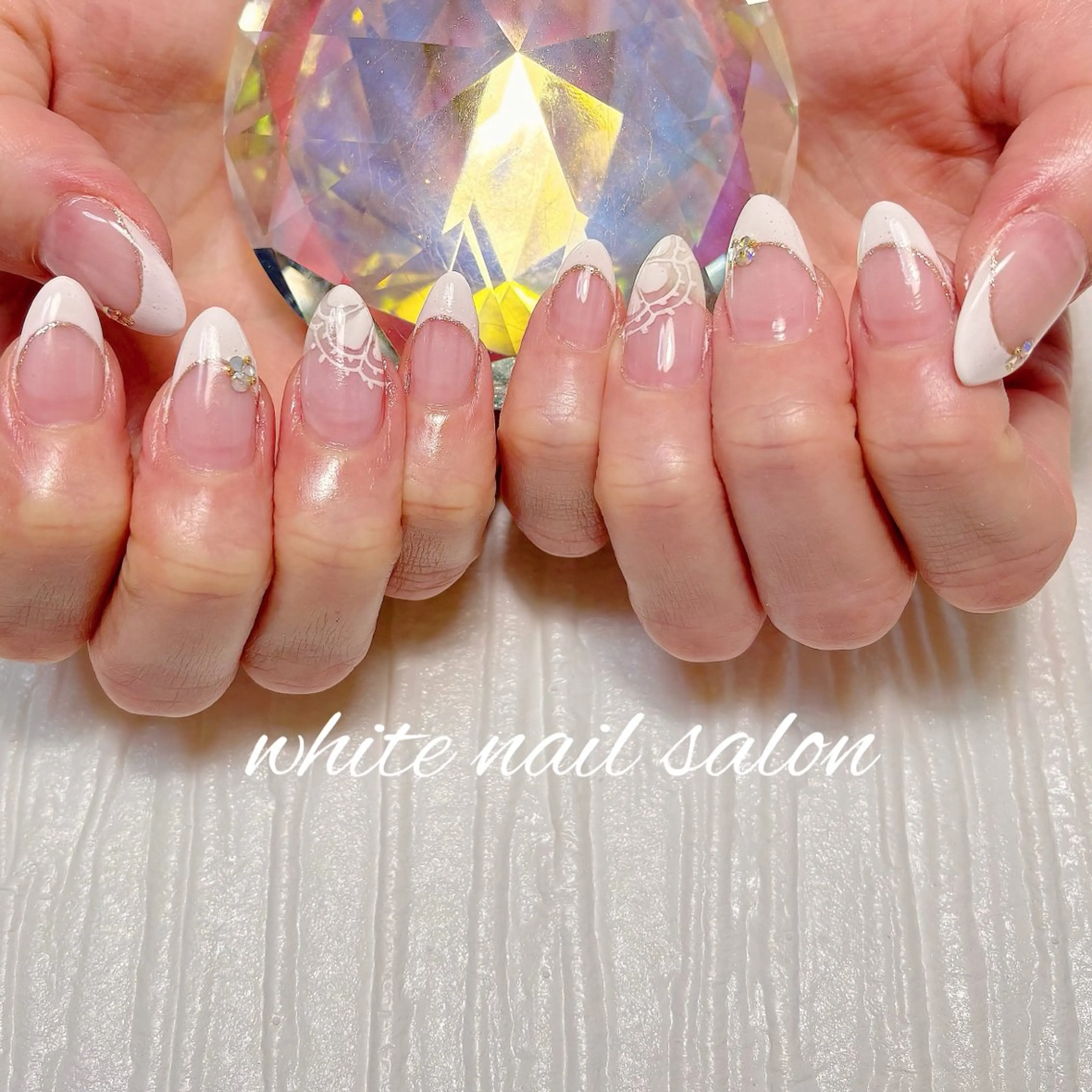ネイル フットネイル ラメ(グリッター) ハンドネイル white nail salonのネイルデザイン