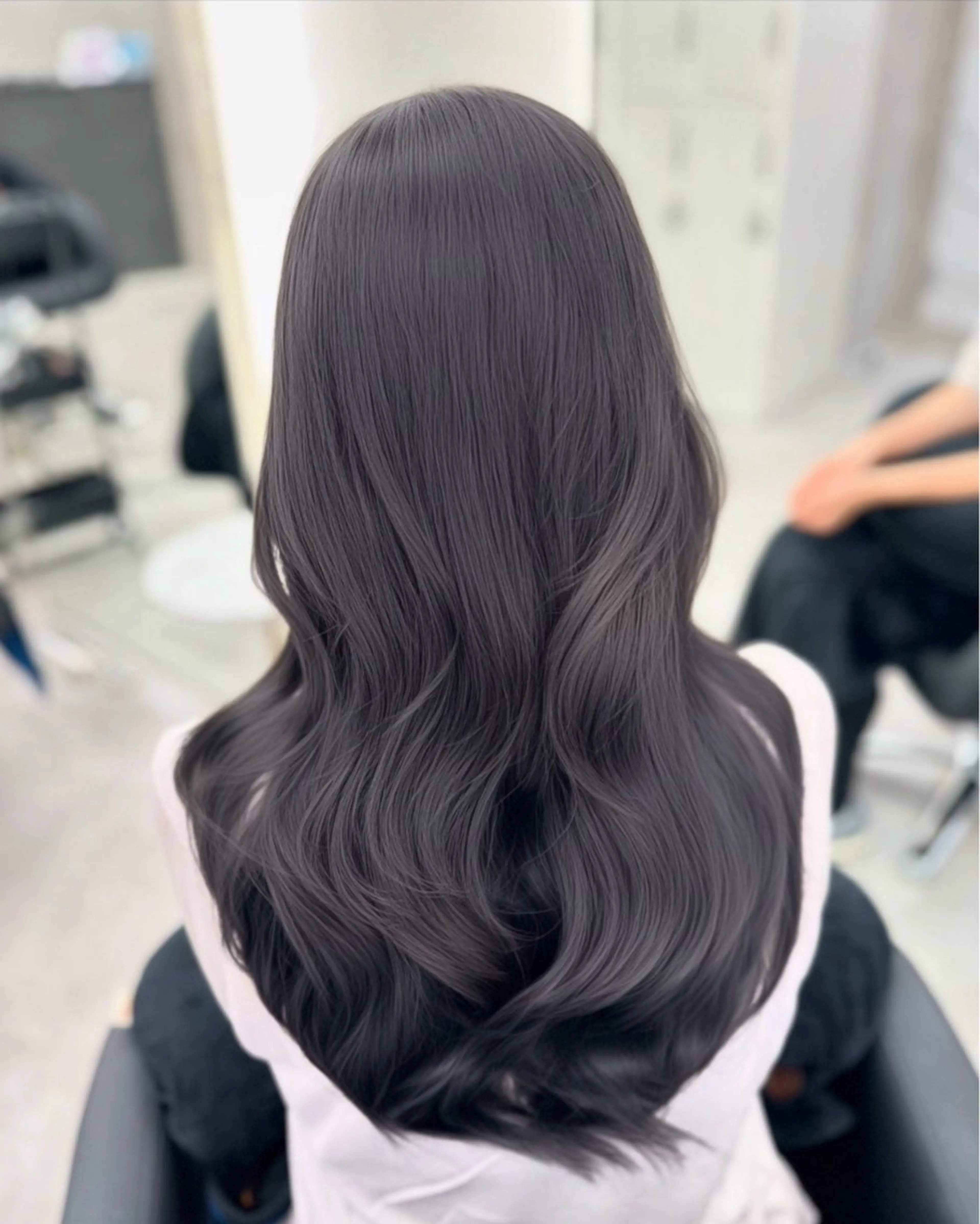 ロング カラー ブリーチ 透明感カラー ダブルカラー グレージュ ブリーチなしカラー 田之上千尋/透明感 ブリーチなし/韓国風のヘアスタイル