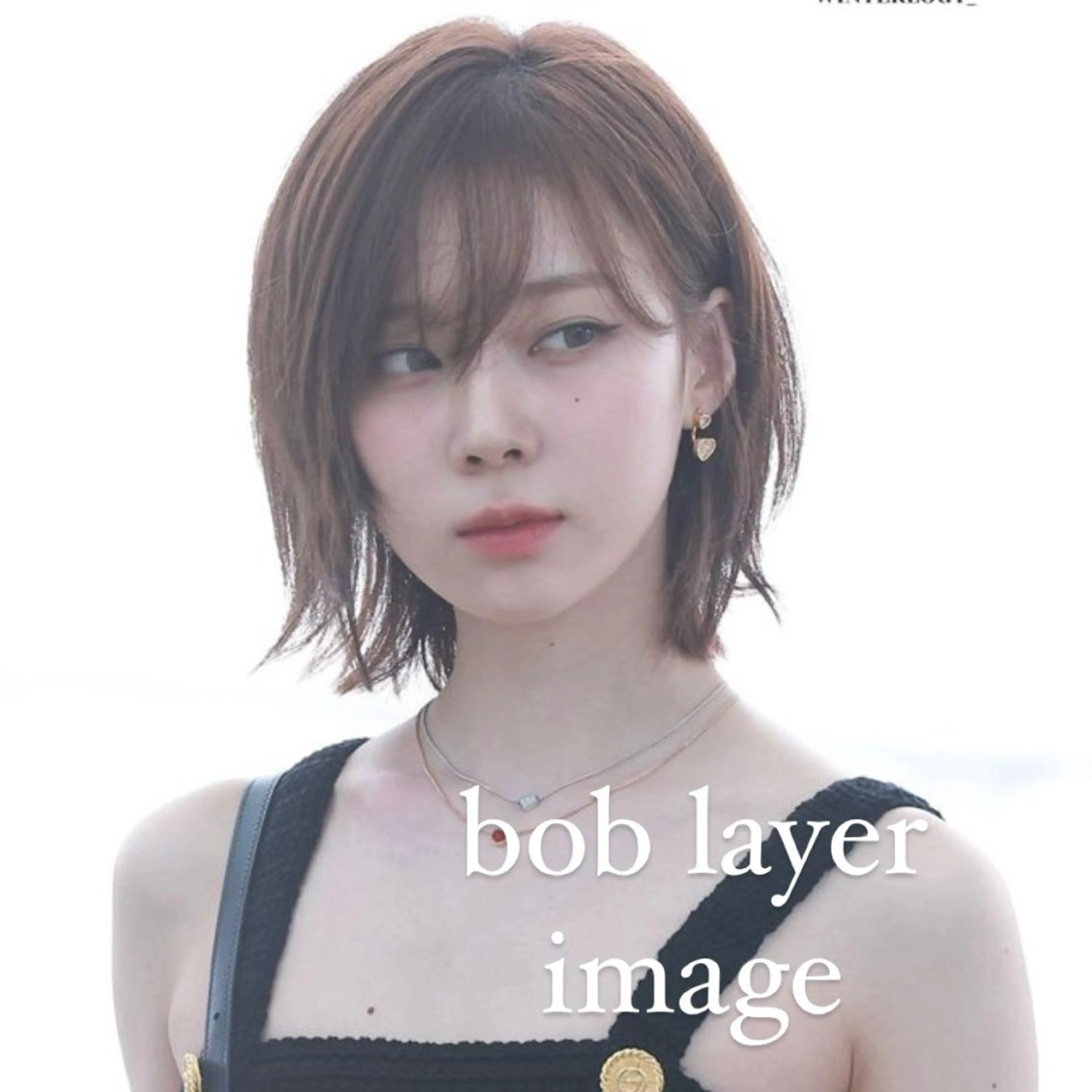 ミディアム ボブ レイヤーカット ツヤ髪/韓国ヘア 💎Nokaのヘアスタイル