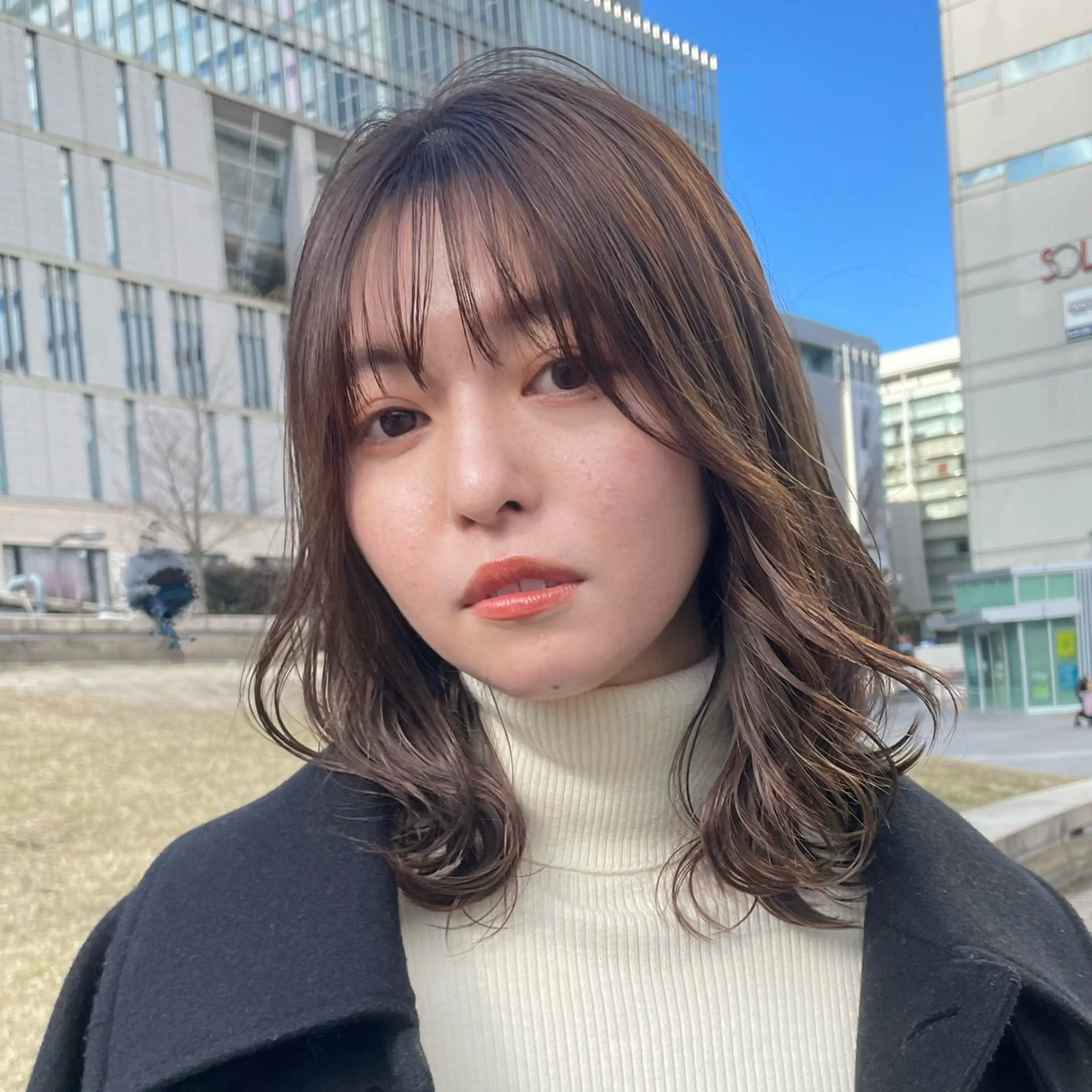 レディースカット+透明感カラー+トリートメントの写真