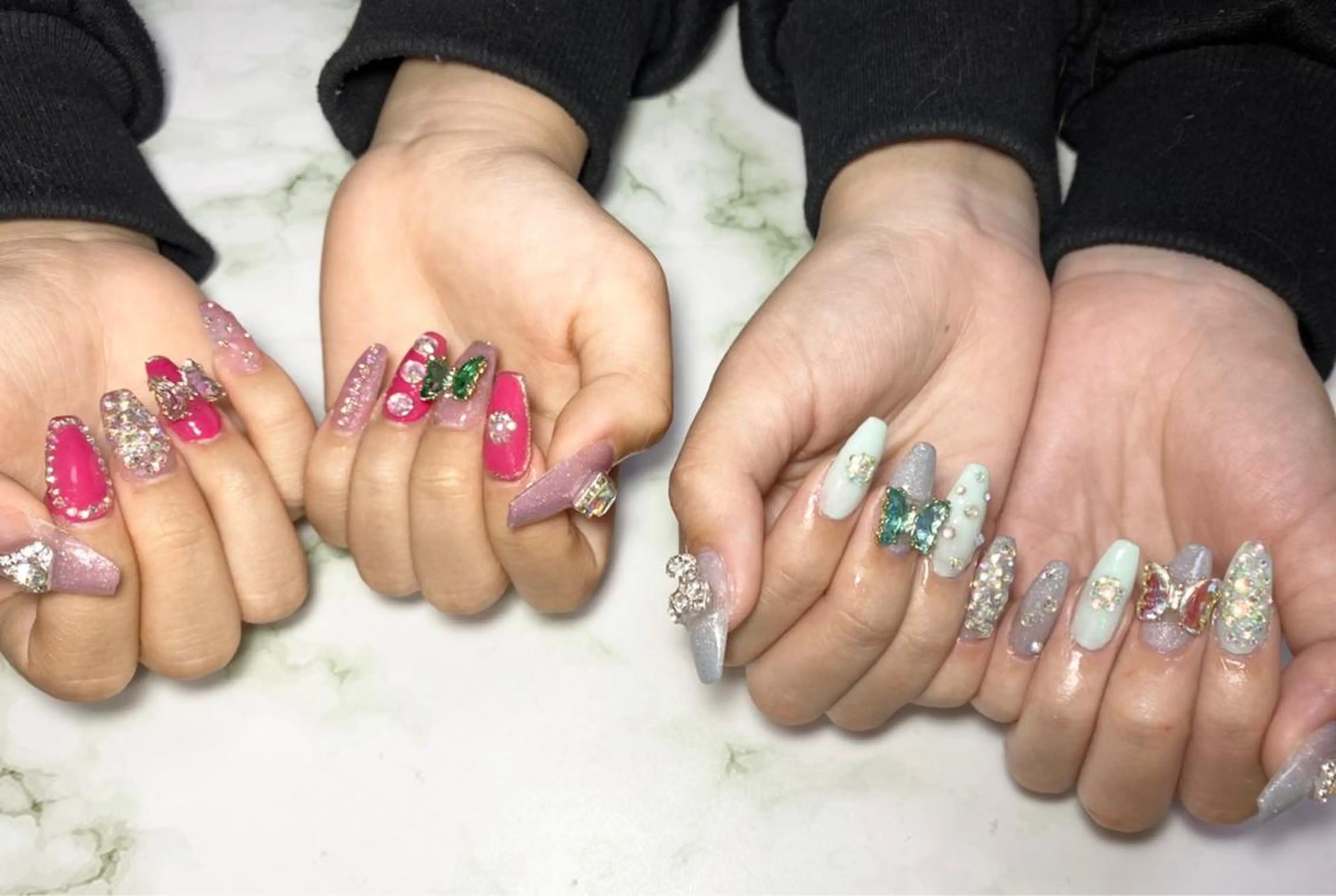 ネイル 長さ出し 春ネイル Mimi Nailのネイルデザイン