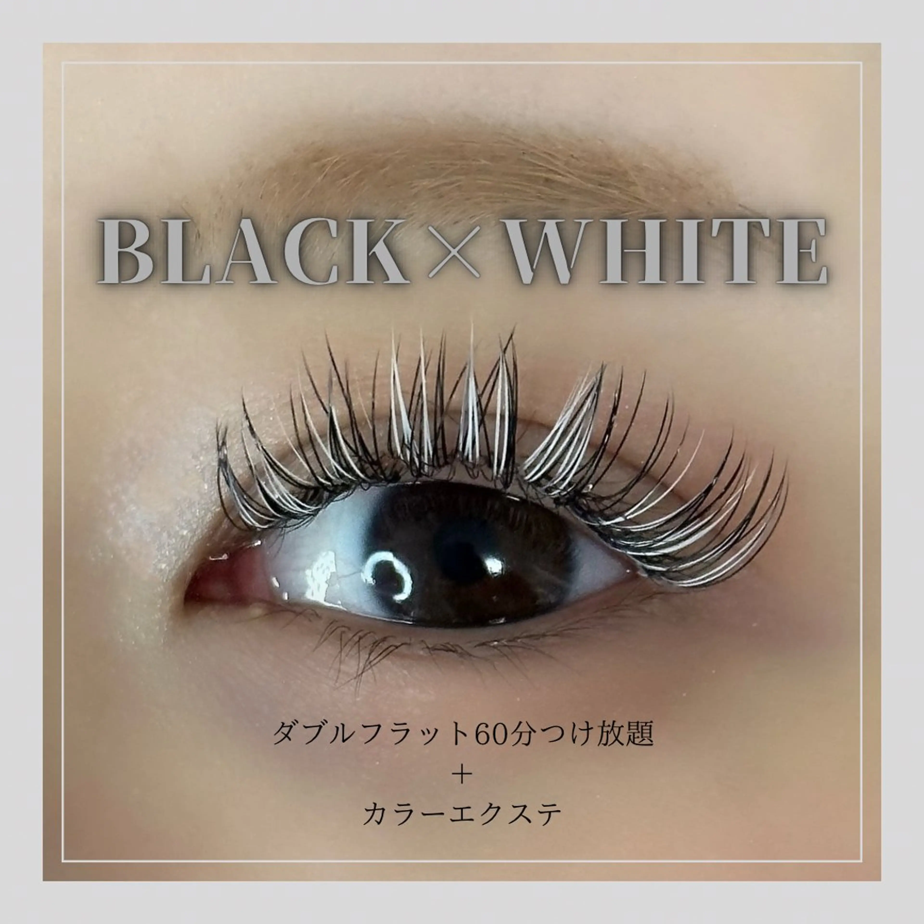 ダブルフラット カラーエクステ 60分付け放題🌿の写真