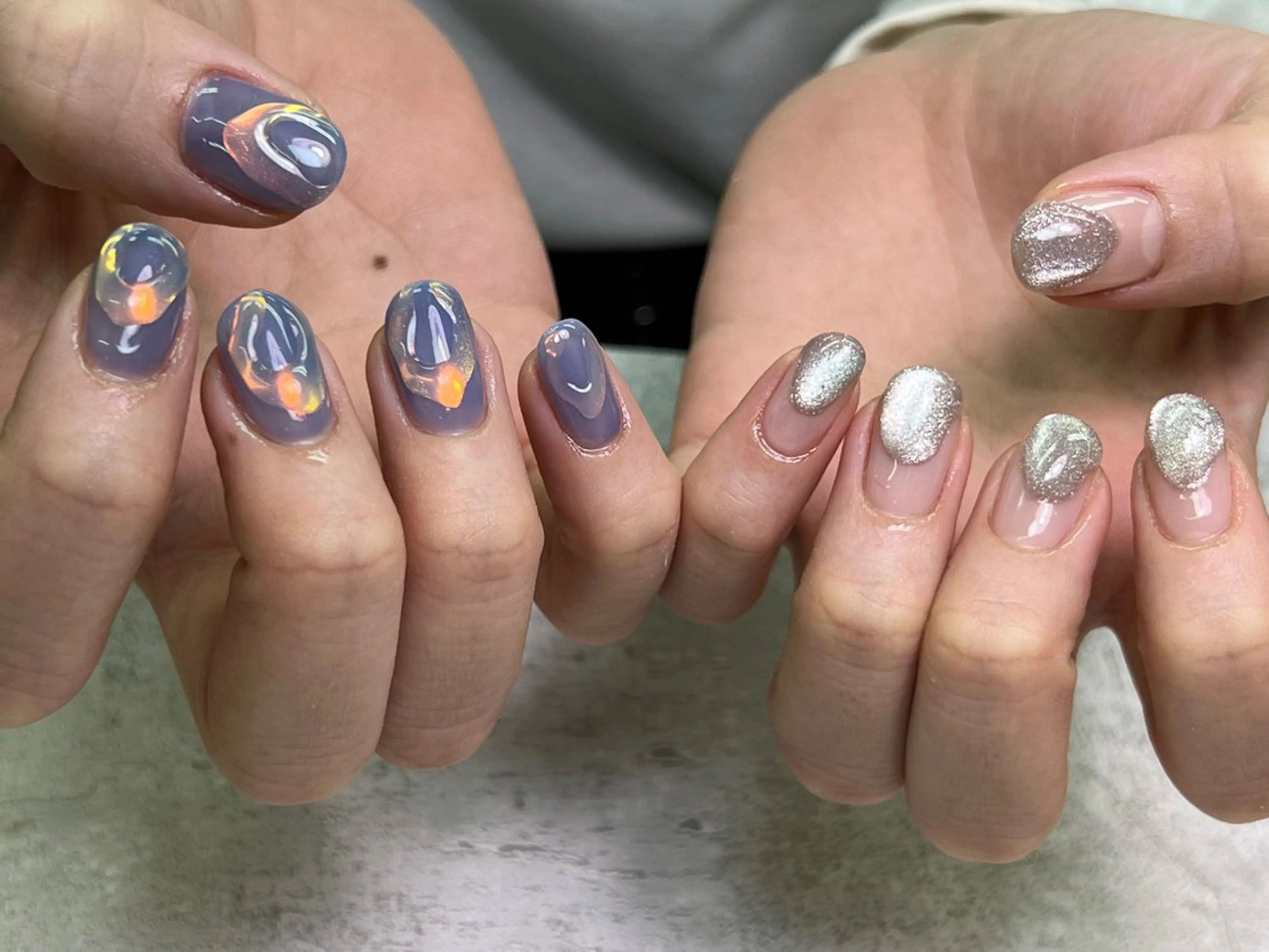 ネイル ニュアンスネイル lucky nail 歌舞伎町のネイルデザイン