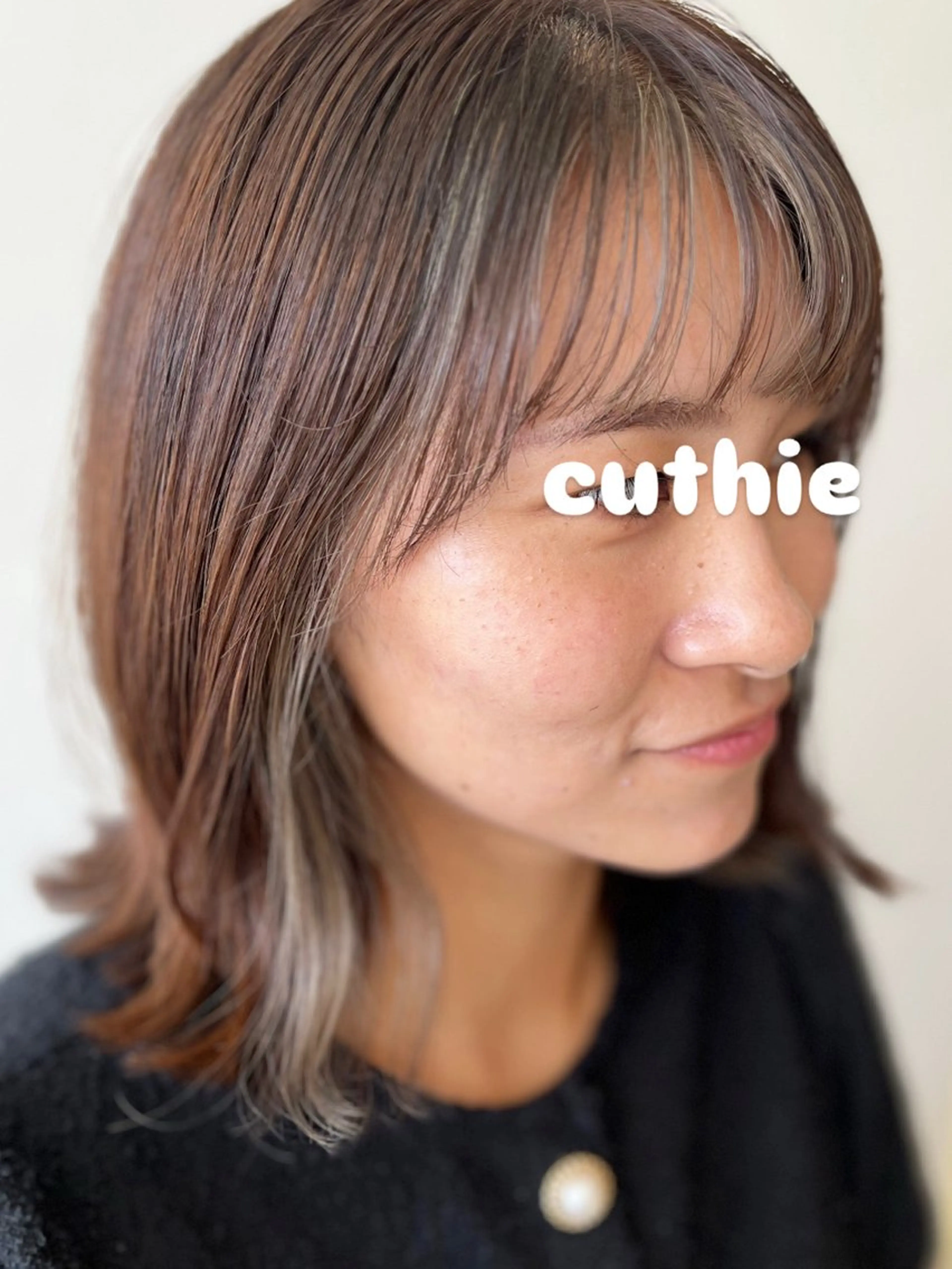ミディアム カラー Cuthie 泉川のヘアスタイル