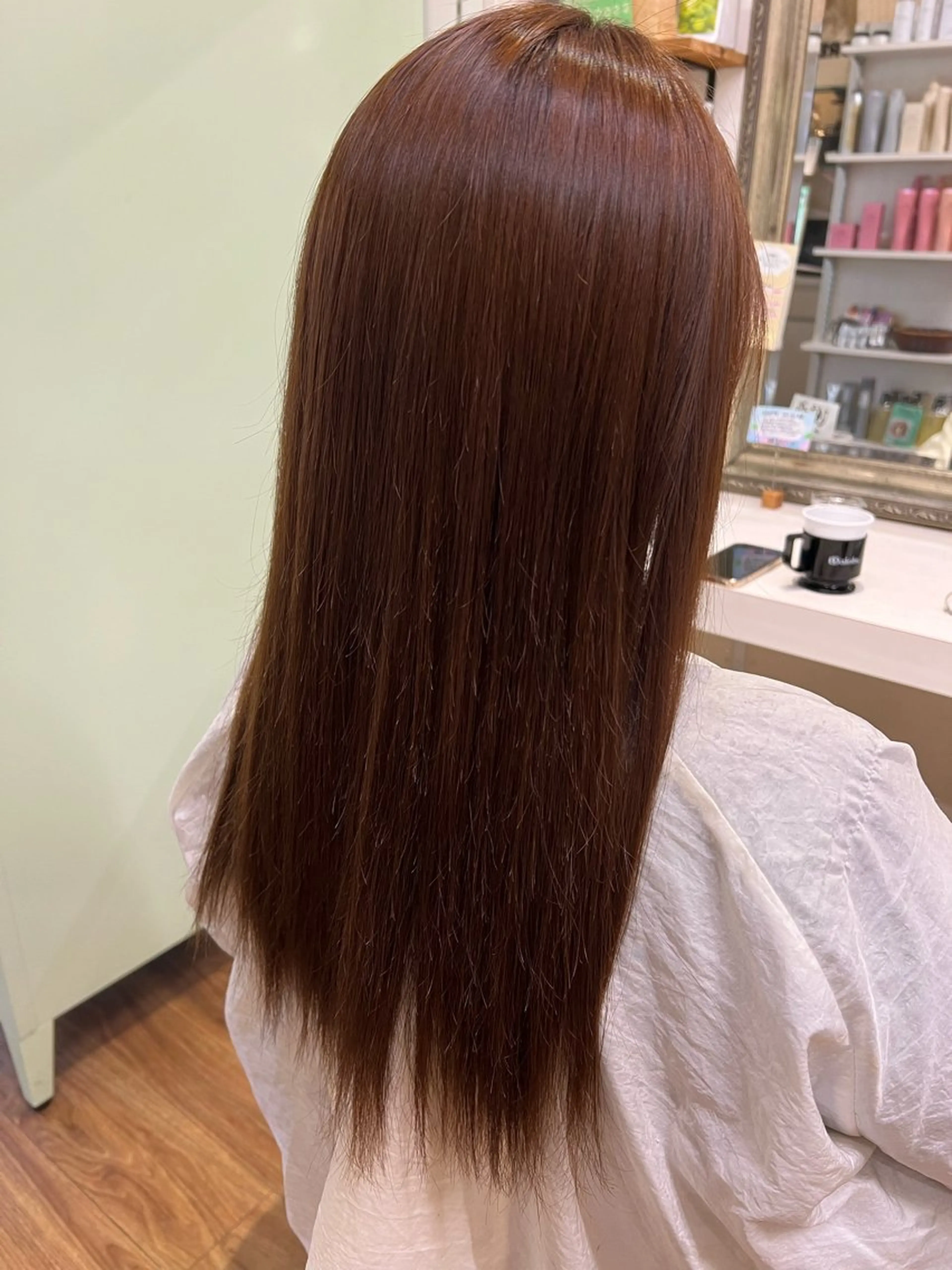 ロング 朝が楽になる艶髪縮毛 ✨中稲明梨のヘアスタイル