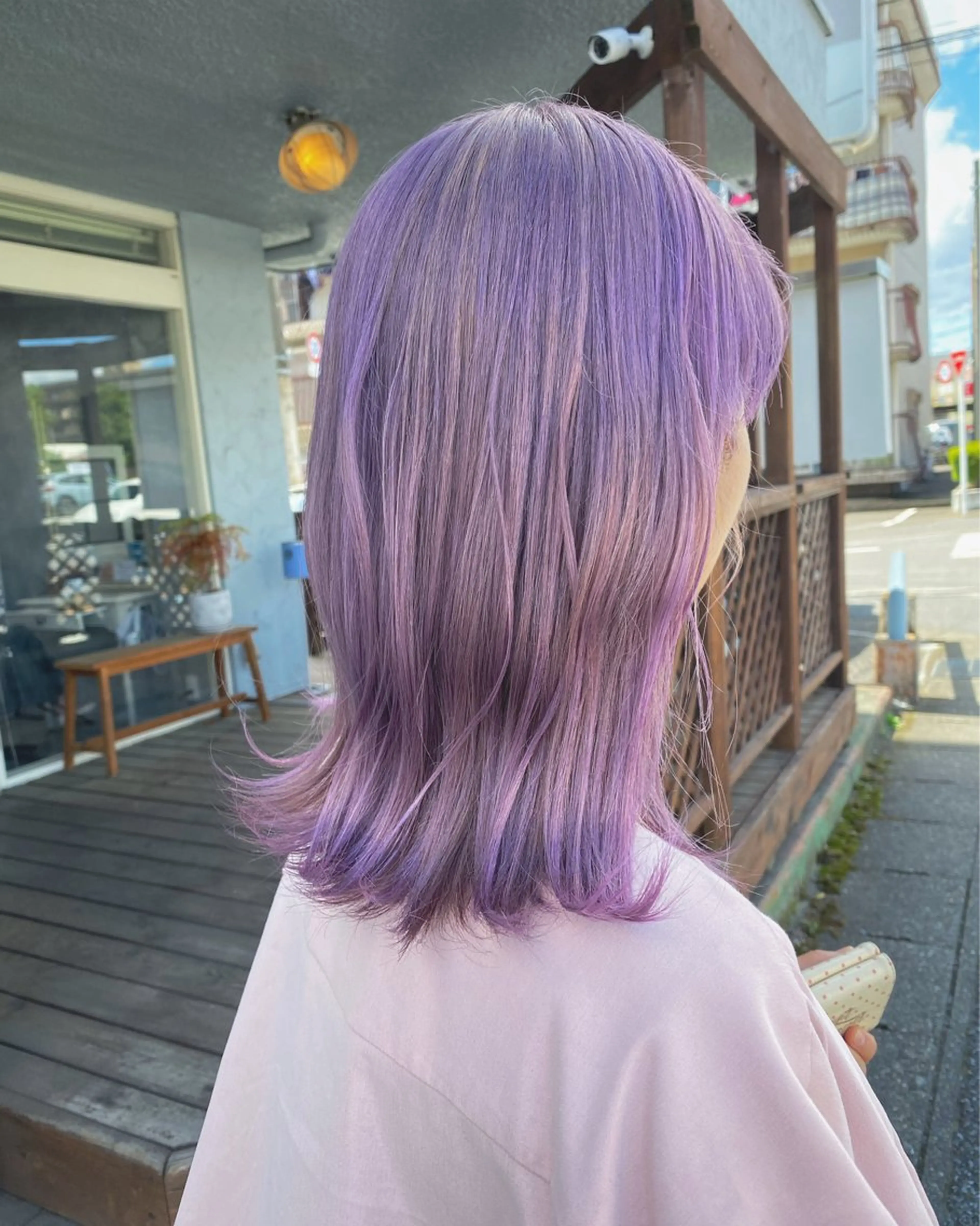 ミディアム カラー パープルカラー LS HAIR所属・石井 大空のヘアスタイル