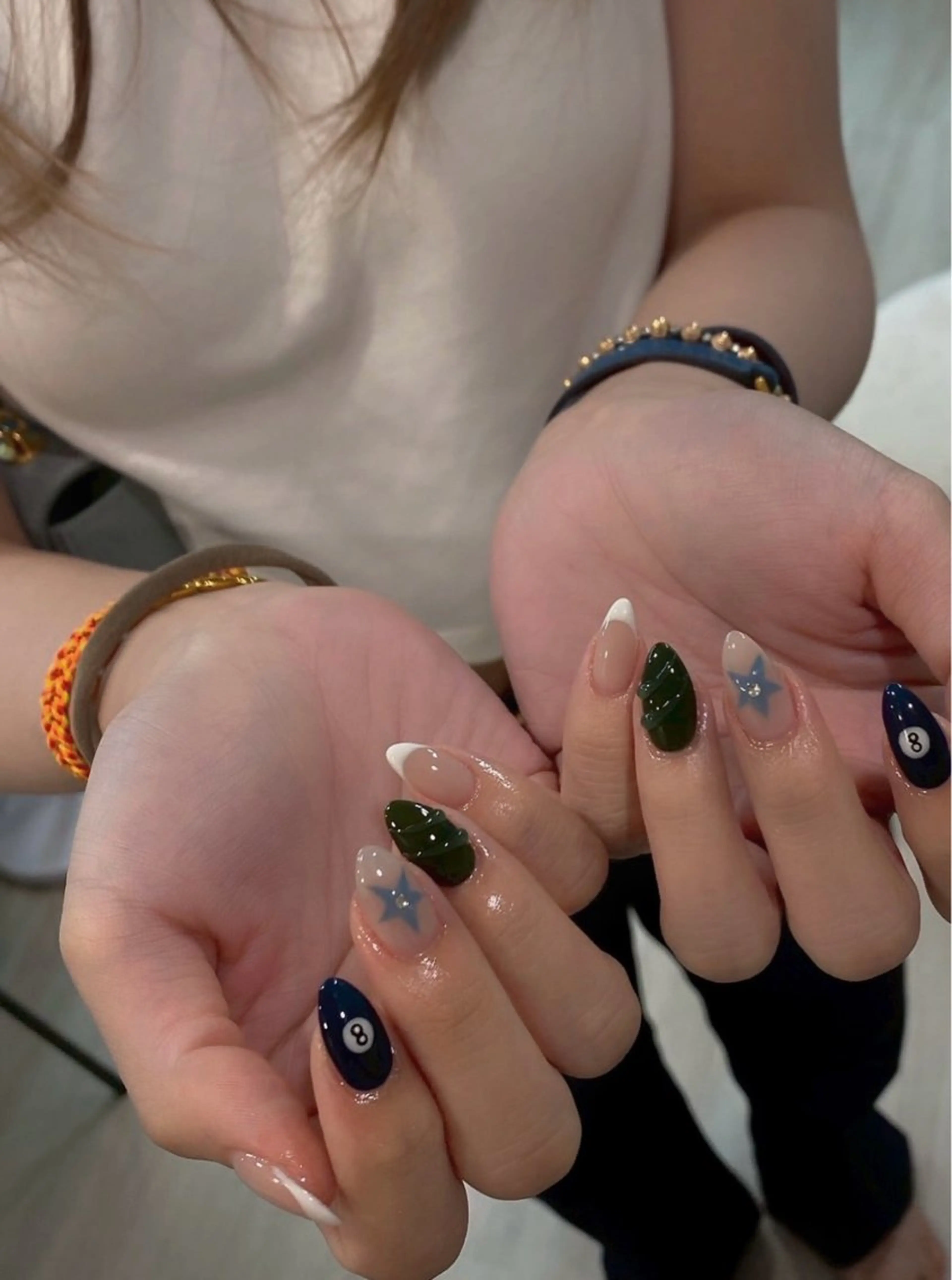 ネイル 韓国ネイル 持ち込み ニュアンスネイル ネイルチップ ハンドネイル TABI ANA.CHUOのネイルデザイン