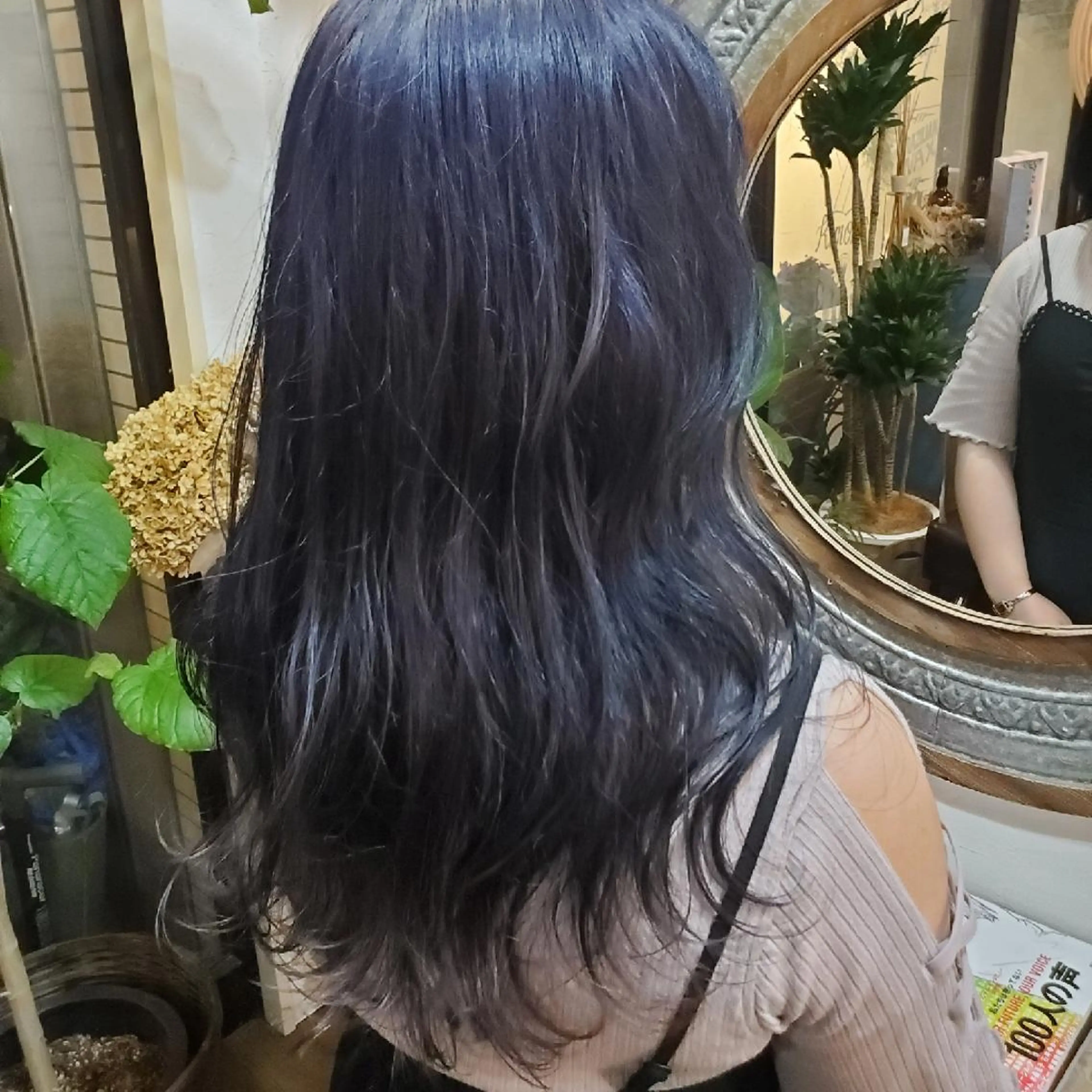 ロング カラー カット ヘアカラー トリートメント 韓国レイヤー柔らかい 地毛風縮毛矯正/マツのヘアスタイル