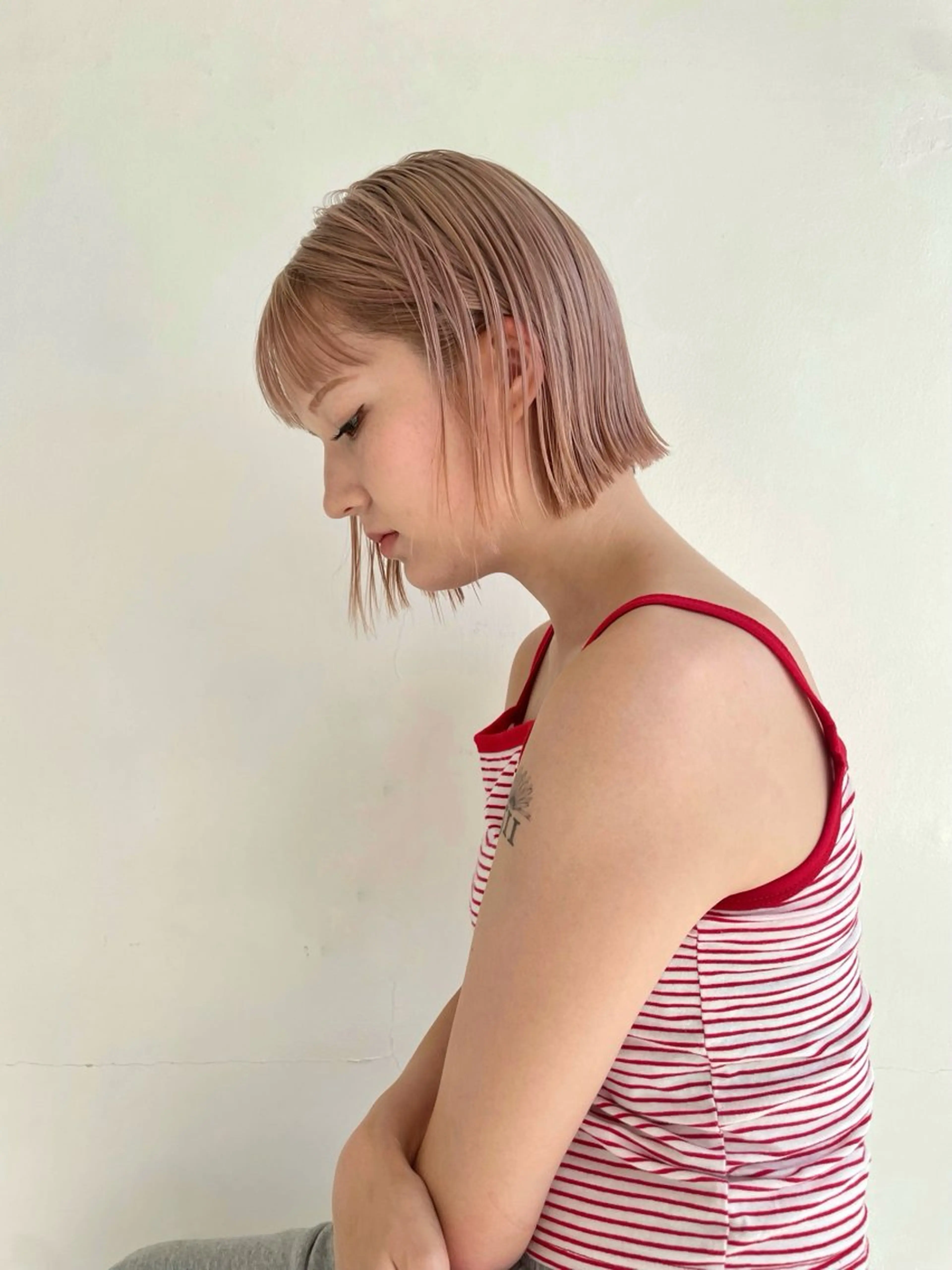 ✂️ぱつっとボブカット＋ケアWカラー🍀の写真