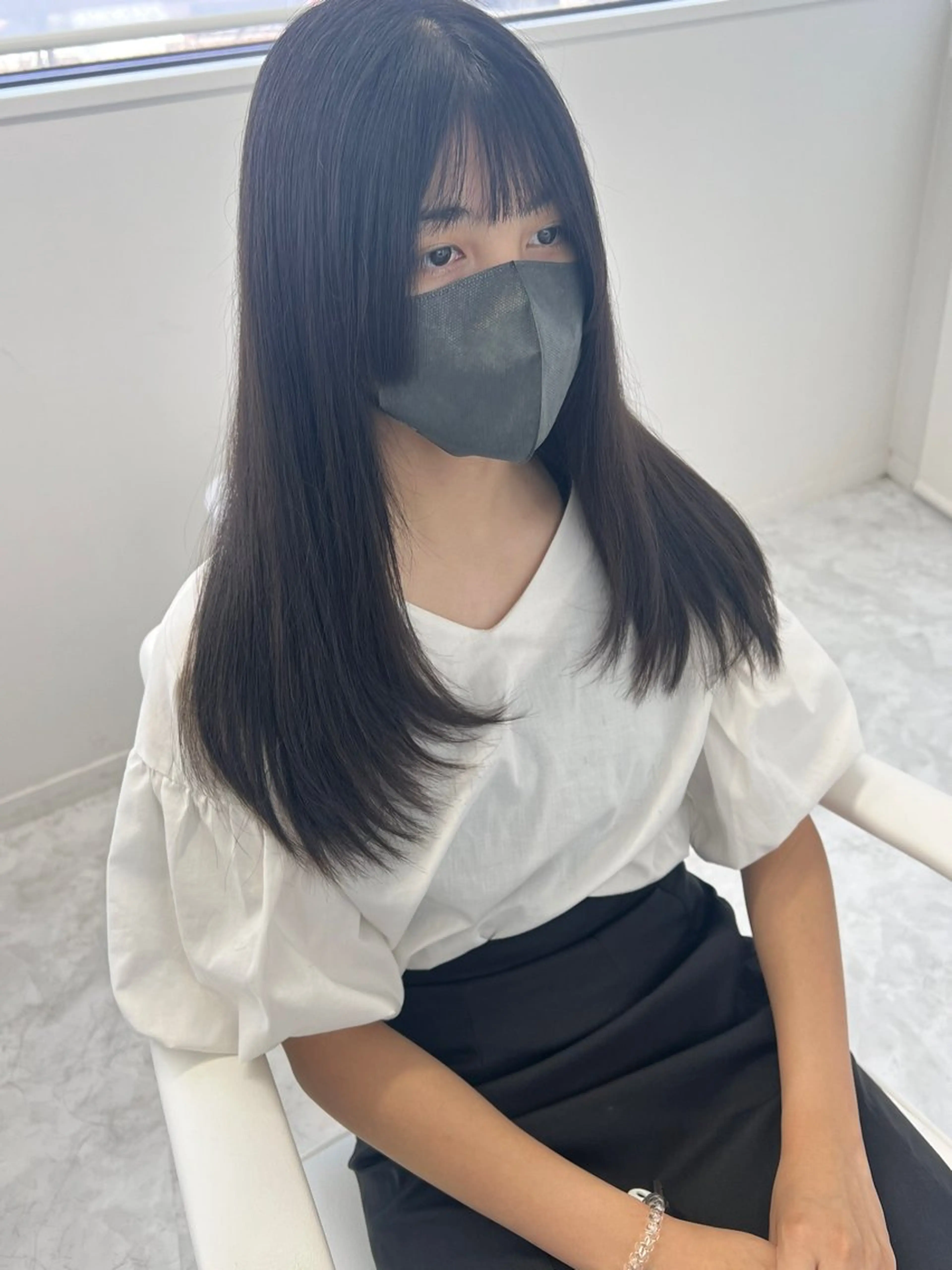 ロング カラー ダブルカラー 髪質改善 レイヤーカット カット ヘアカラー トリートメント 🌿海山龍馬🌿前髪 /顔まわり/レイヤーのヘアスタイル