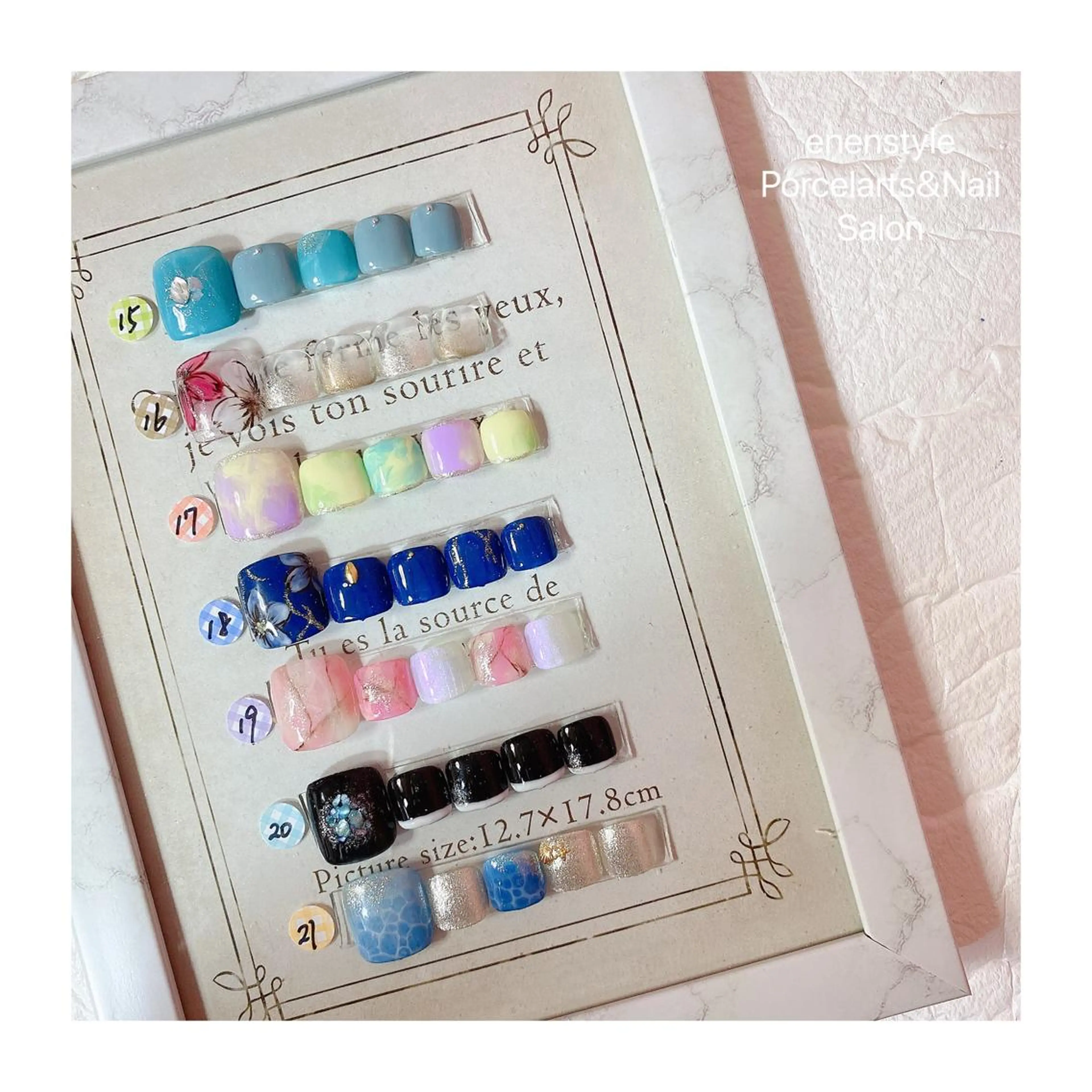 ショート ネイル ハンドネイル フットネイル 👑enen style👑のネイルデザイン