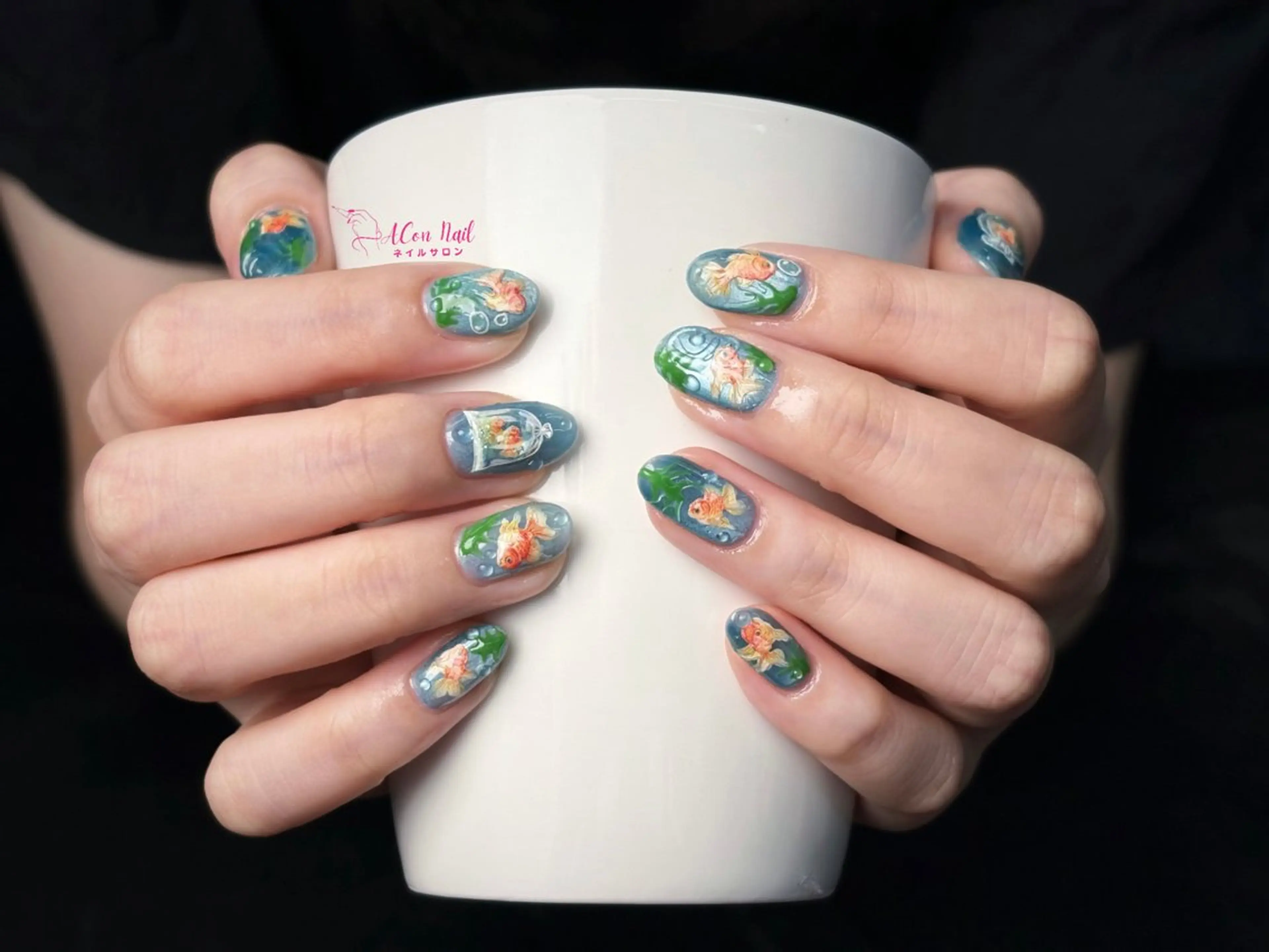 ネイル 桜ネイル 長さ出し フラワーネイル フレンチネイル ジェルネイル ハンドネイル ACon NailSalonのネイルデザイン