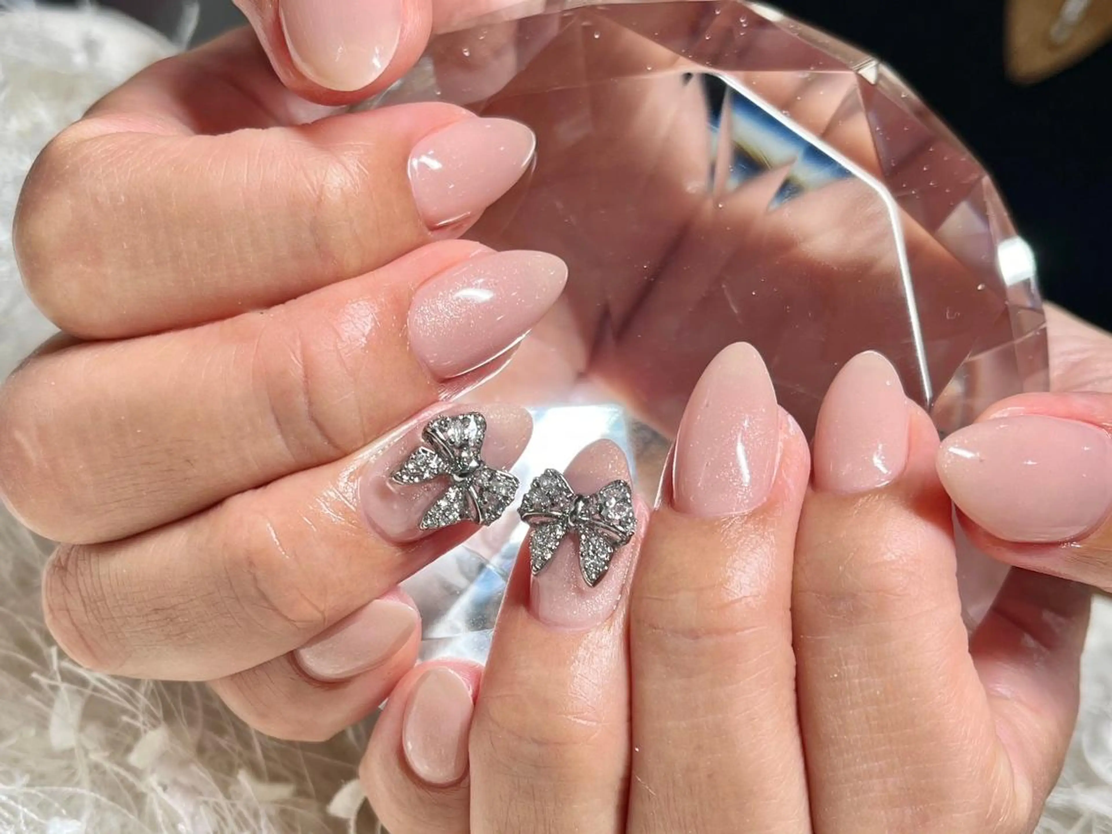 ネイル 長さ出し フレンチネイル ジェルネイル グラデーション 韓国ネイル ハンドネイル Nail&eye Belire 新宿のネイルデザイン