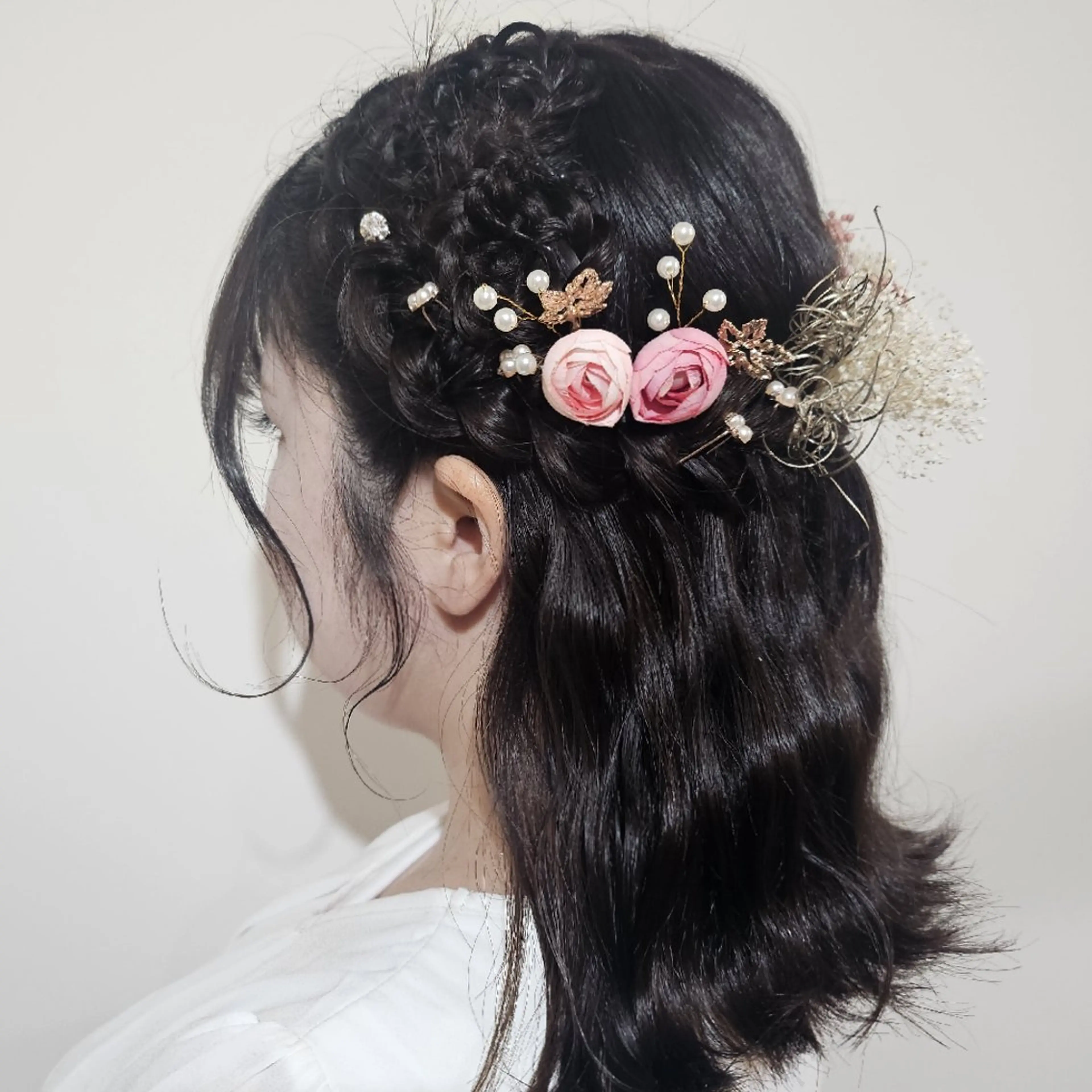 ヘアアレンジ ハーフアップ ヘアセット 🇰🇷透明感×ハイ トーン🌟tomoのヘアスタイル