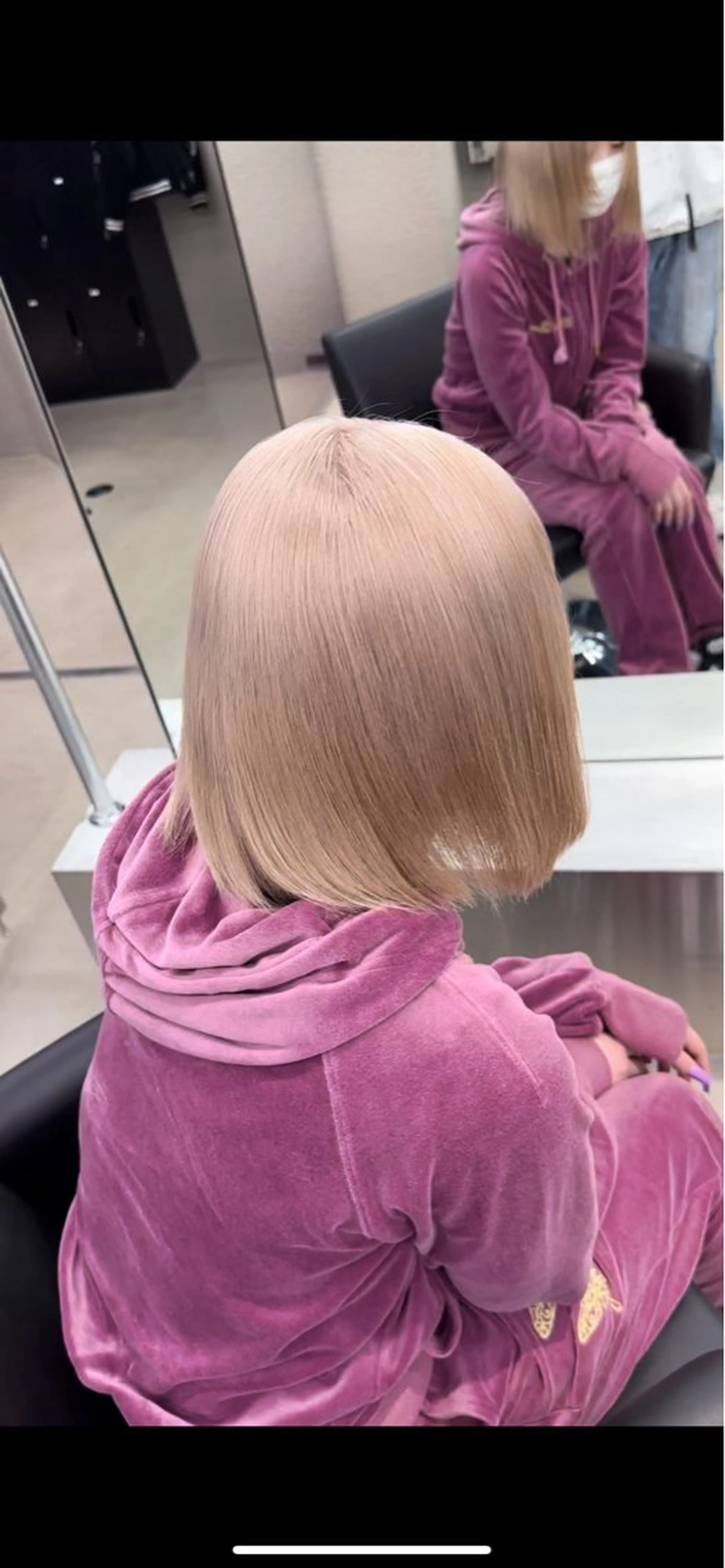 セミロング レイヤーカット トリートメント ハイトーン/ ブリーチ/縮毛矯正のヘアスタイル