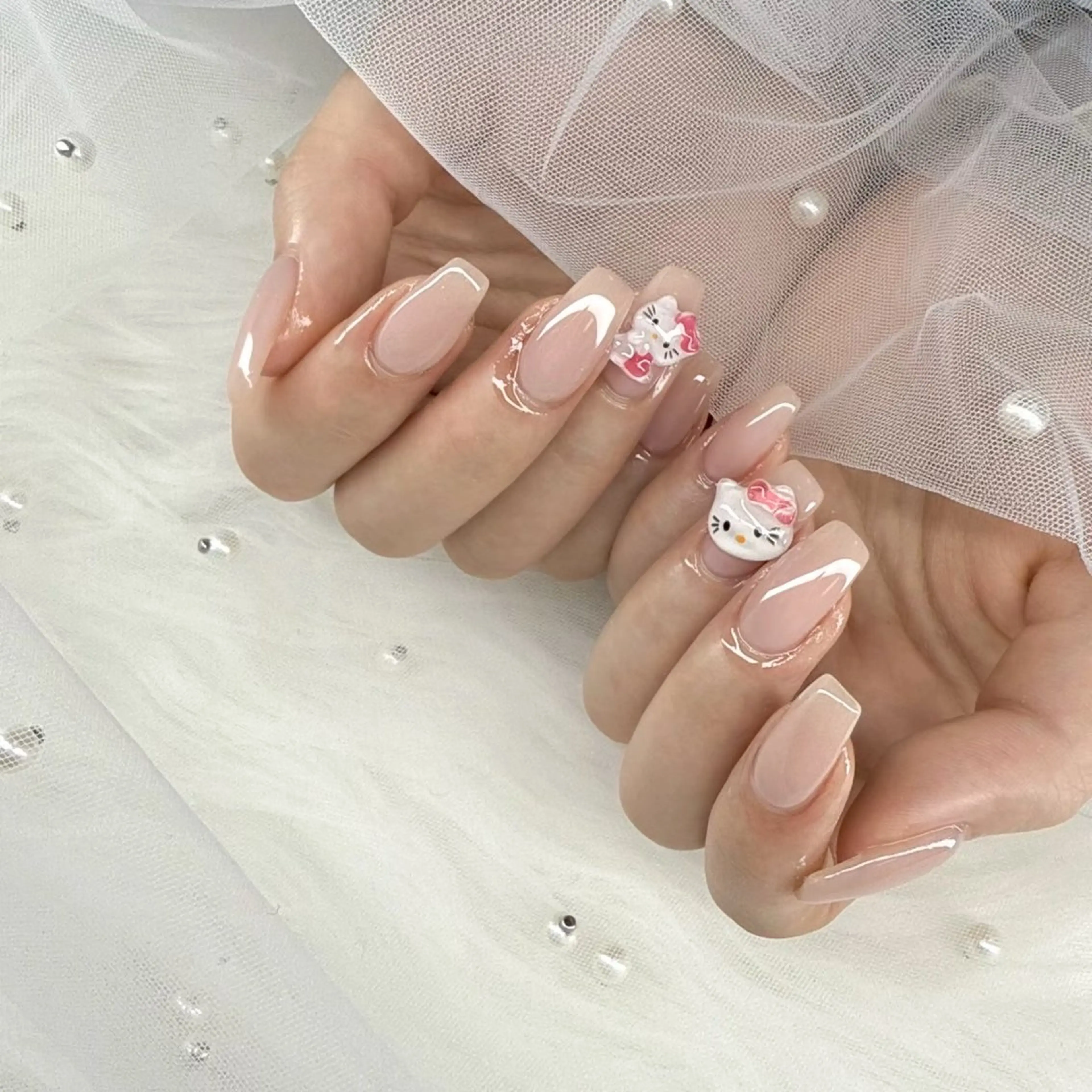 ネイル 長さ出し 韓国ネイル マグネットネイル ワンホンネイル ハンドネイル nailsalon Mii四ツ橋店のネイルデザイン