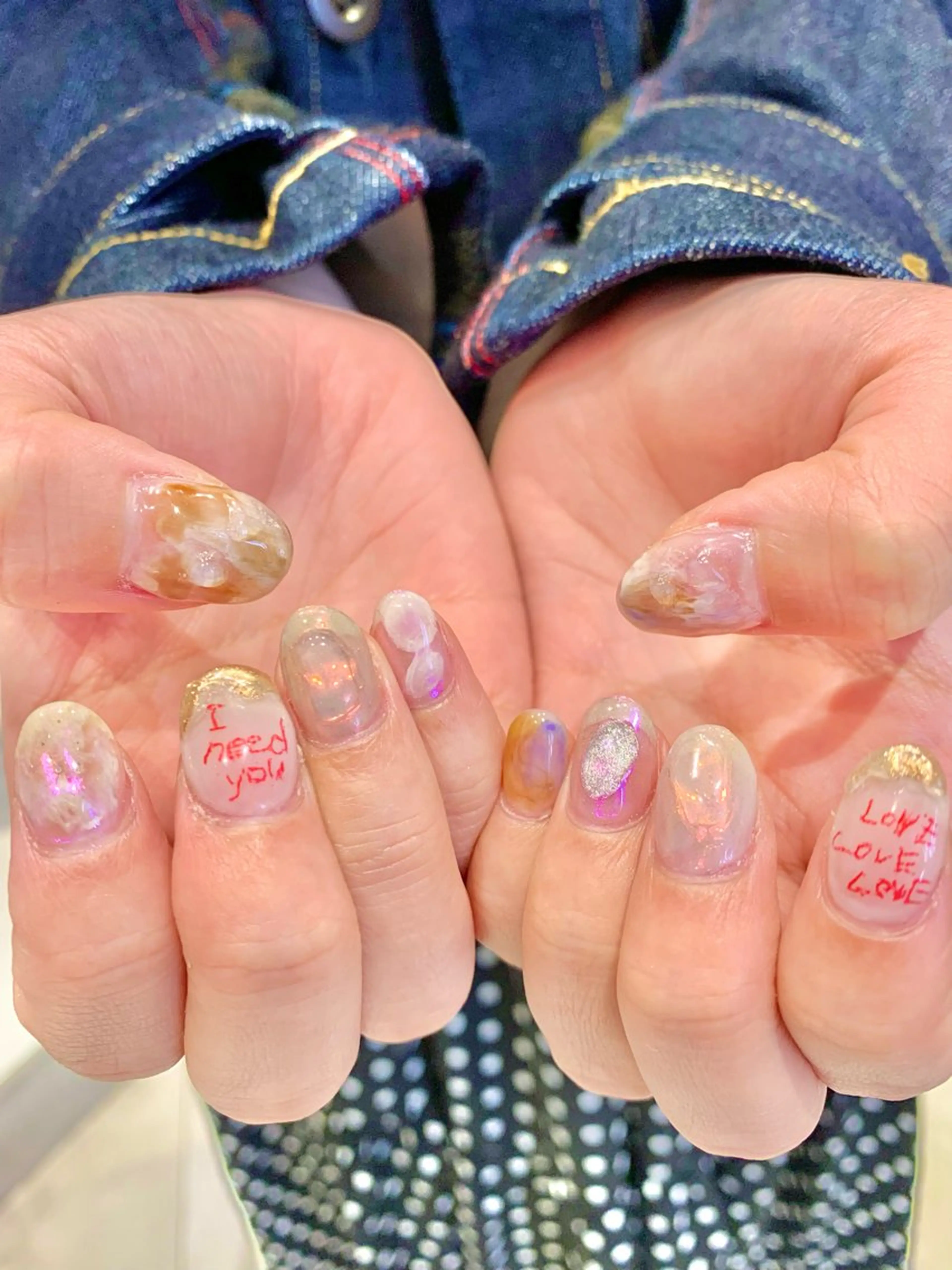 ネイル オーロラネイル ニュアンスネイル ハンドネイル Kureha/ネイル トレンドヘアのマツエク・マツパデザイン