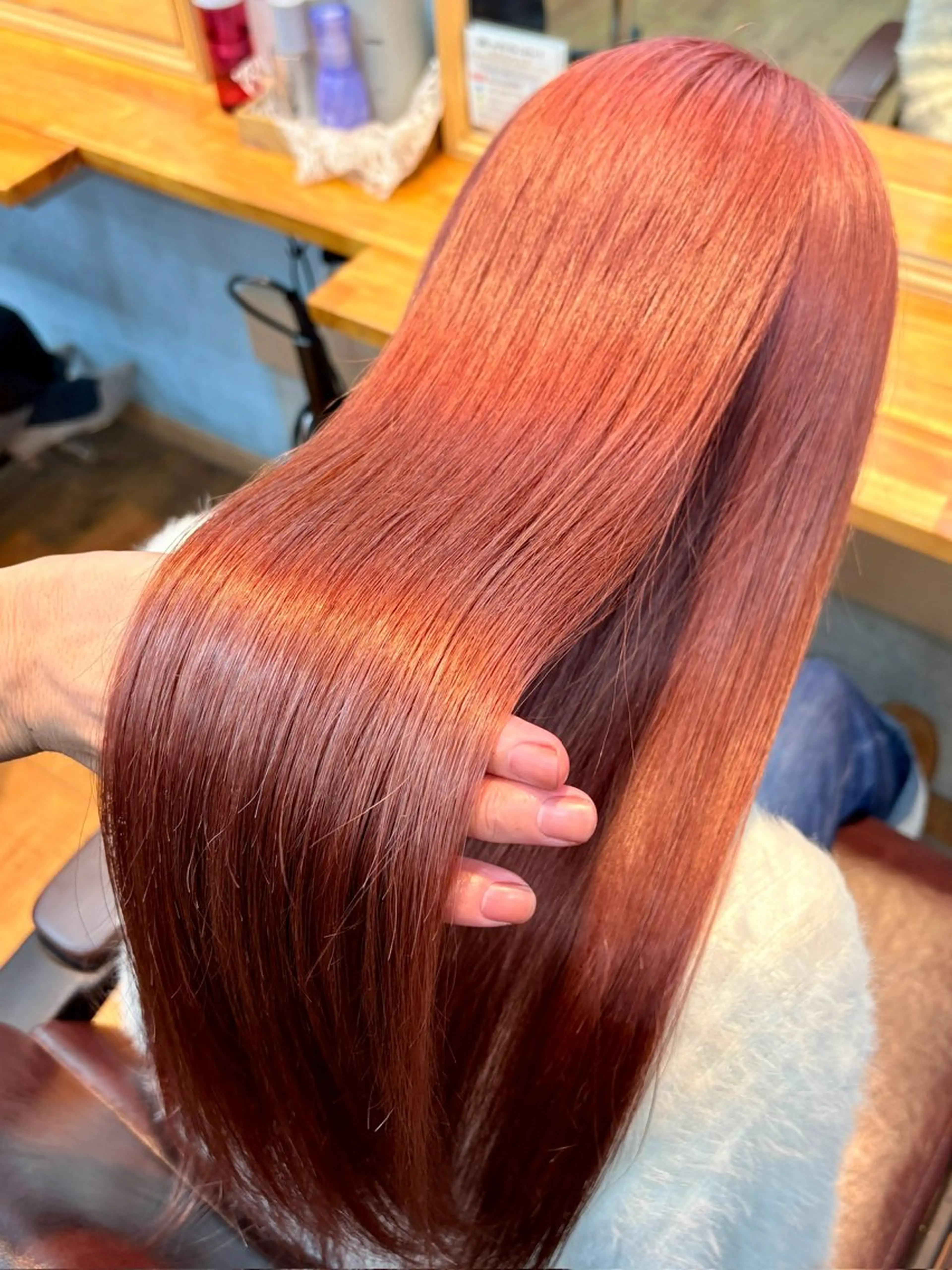 ロング カラー ヘアカラー トリートメント 髪質改善🌿‬/艶感 /髙木 優人のヘアスタイル