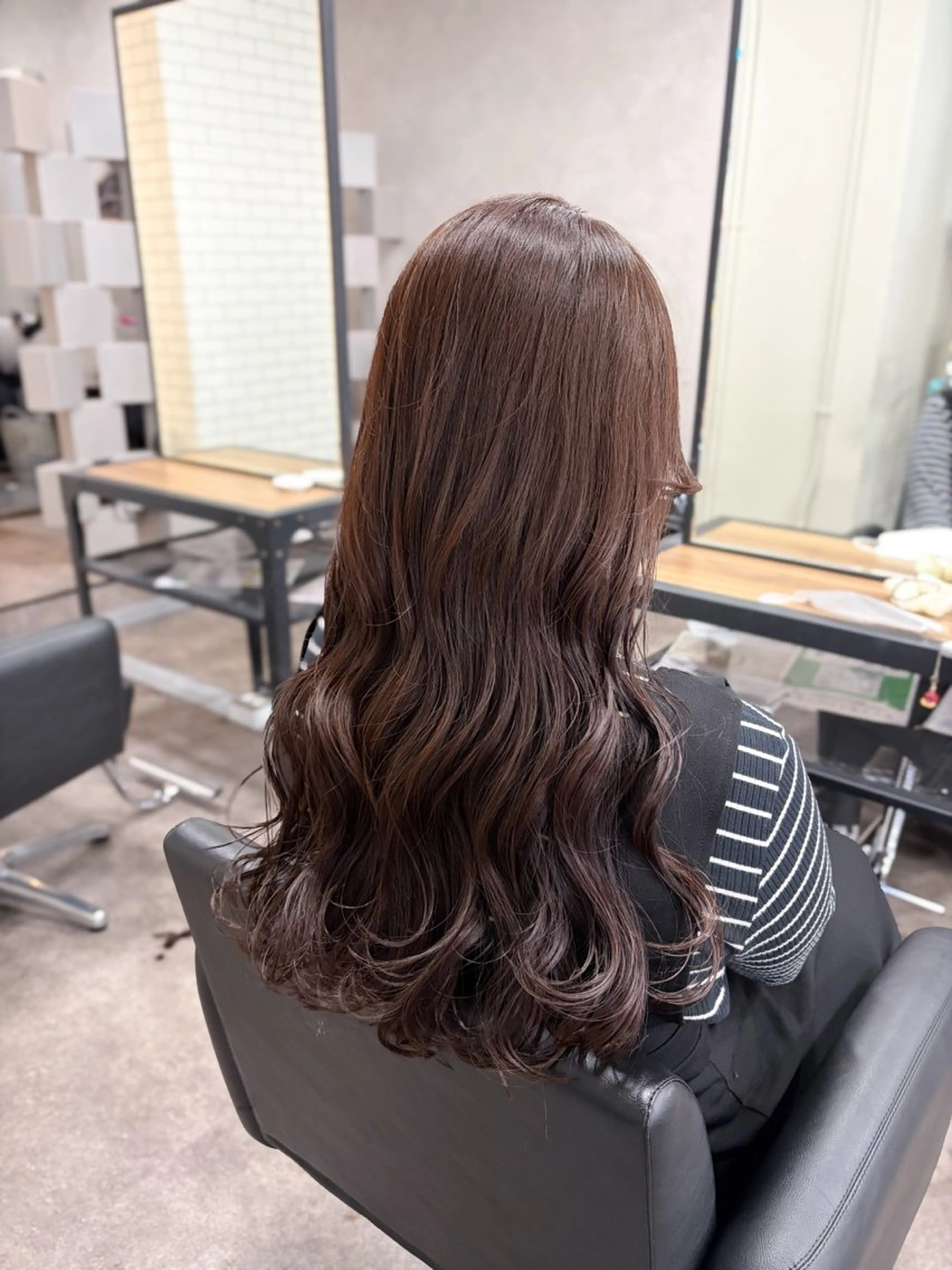 ロング カラー カット ヘアカラー トリートメント GrandLink 福本梓のヘアスタイル