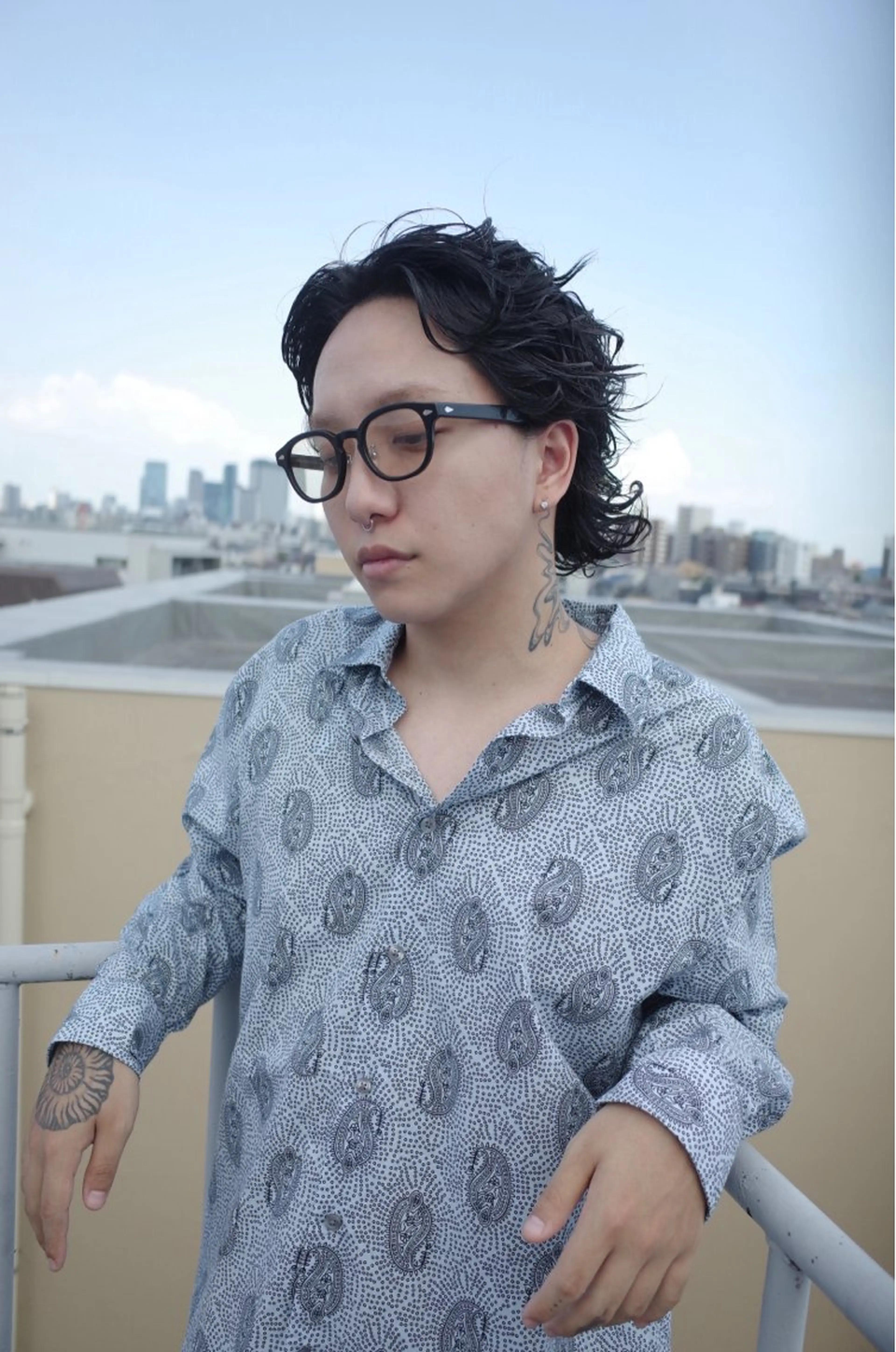 ミディアム パーマ メンズ パーマ 伊達崎 雄也のヘアスタイル