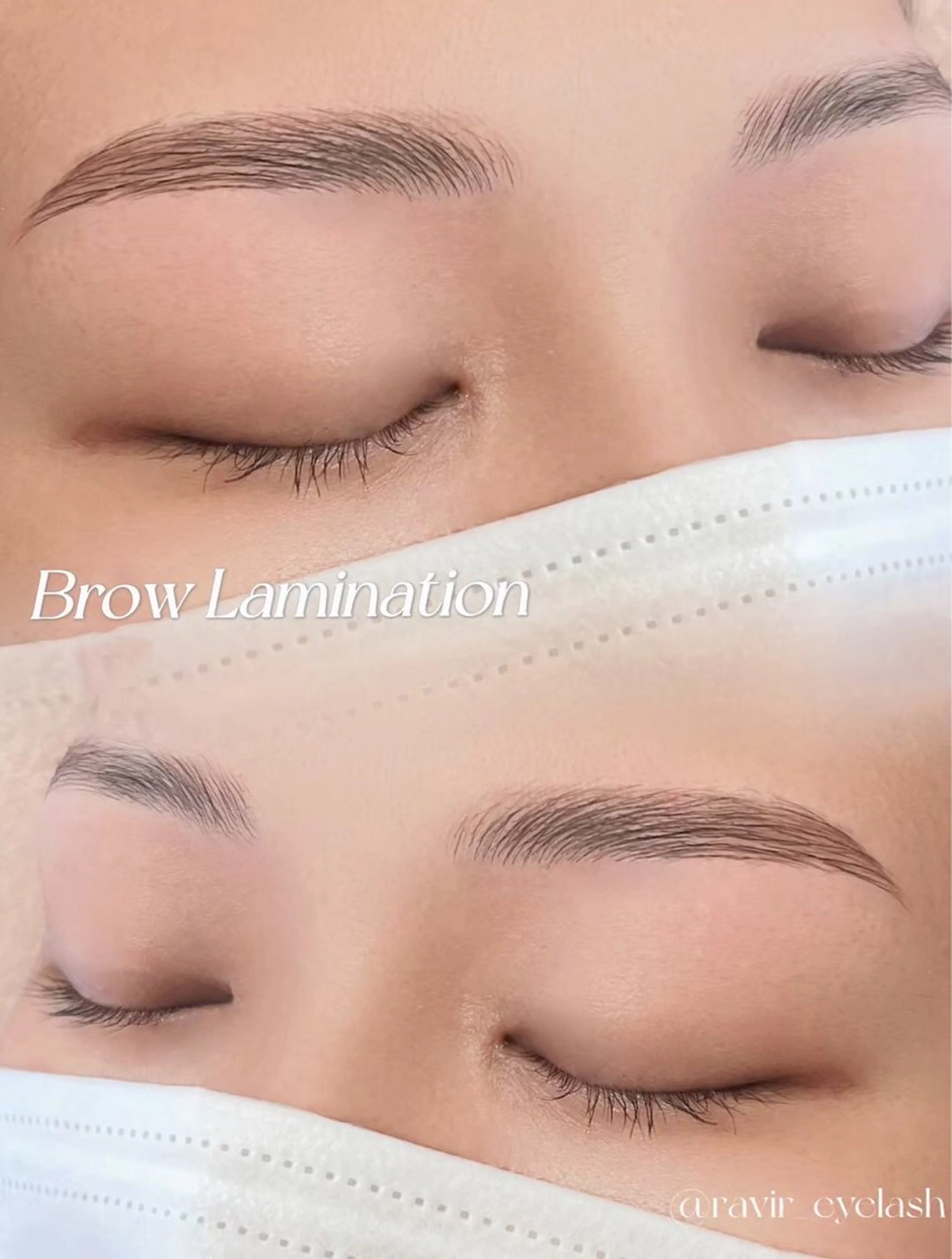 🌵ブロウラミネーション　　　　　　　　　　　　　　（デザイン・wax込み）の写真